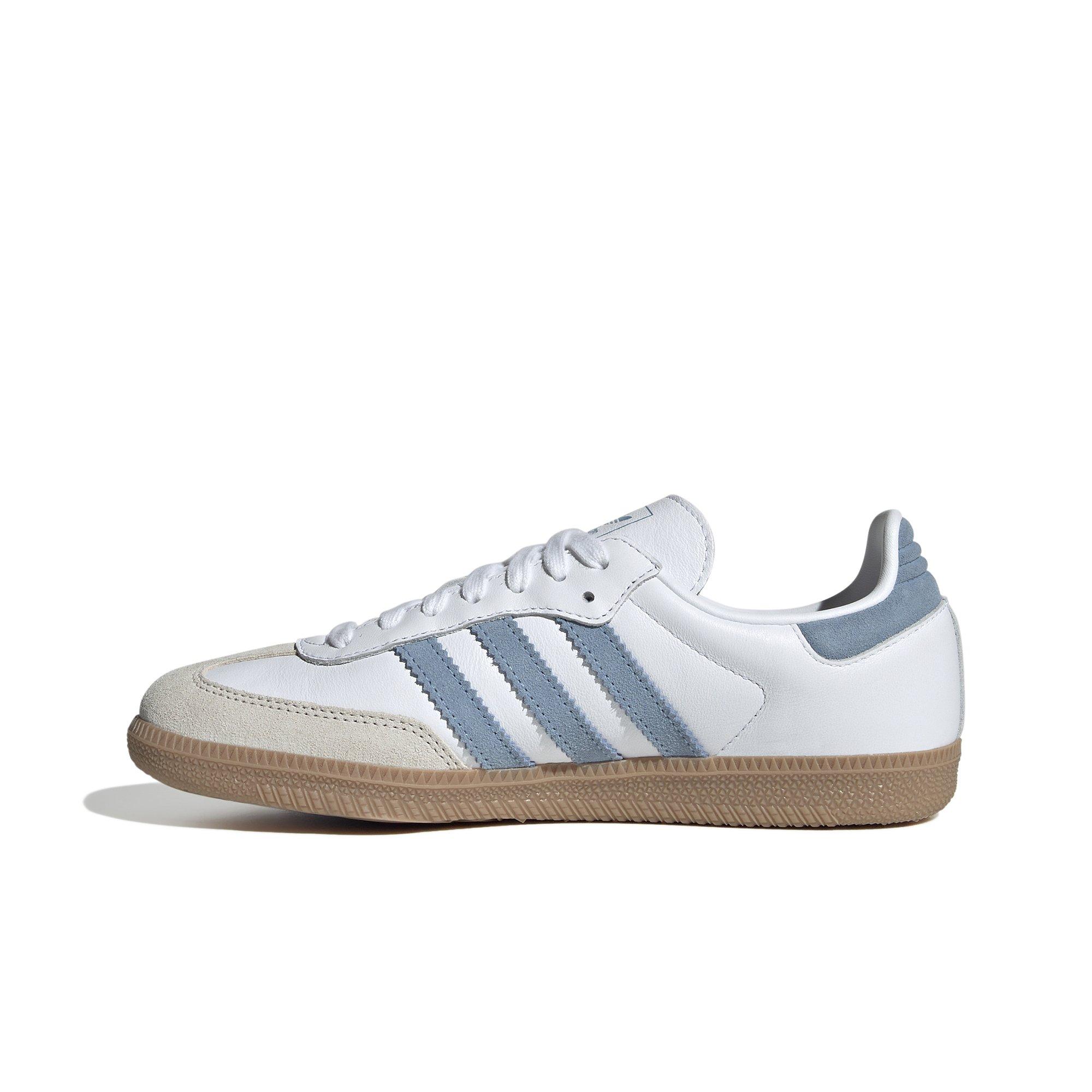 adidas Originals Samba "Cloud White/Alumina/Ash Blue" Women's Shoe - WHITE/LT BLUE Thumbnail View 2