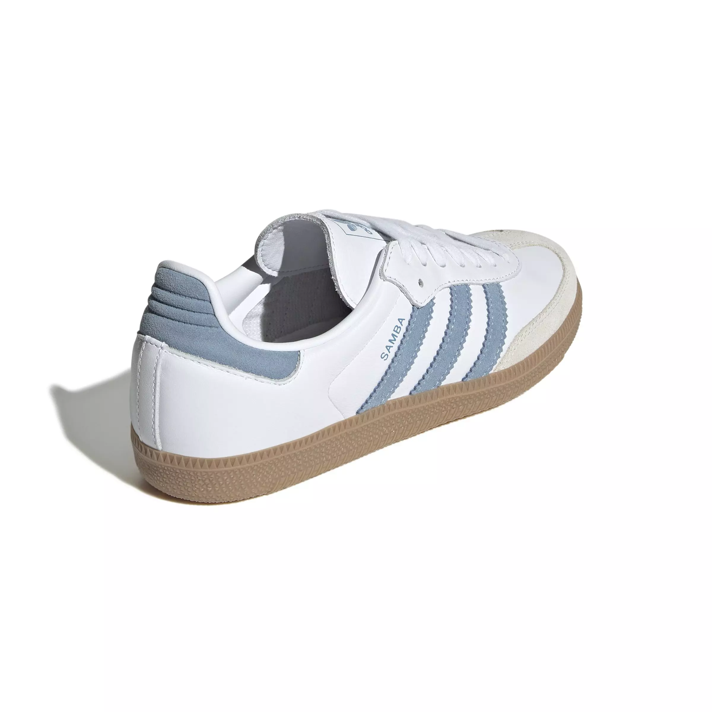 adidas Originals Samba "Cloud White/Alumina/Ash Blue" Women's Shoe - WHITE/LT BLUE