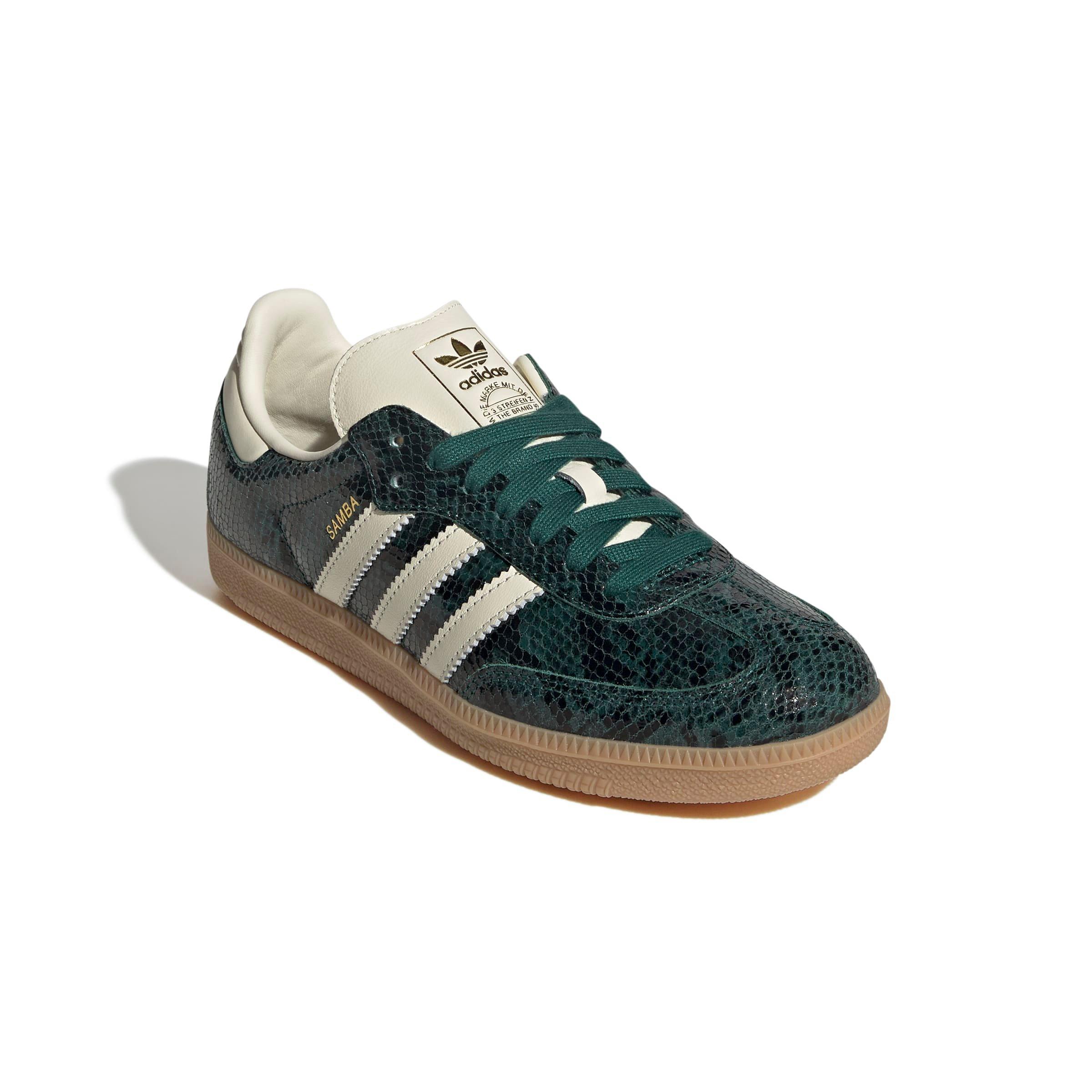 adidas Originals Samba OG Snakeskin Print "Cream White/Collegiate Green" Women's Shoe - GREEN Thumbnail View 5
