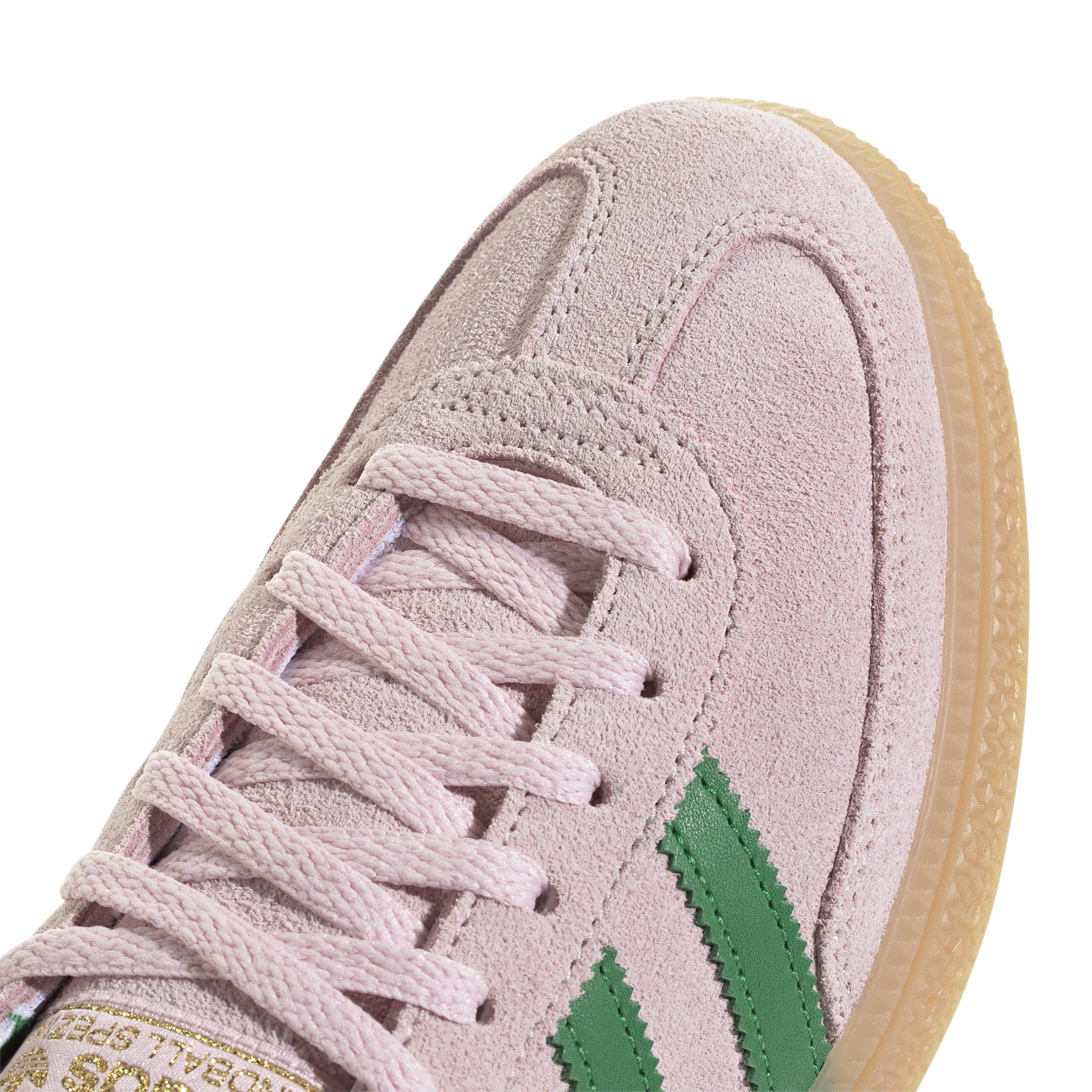adidas Originals Handball Spezial "Clear Pink/Green/Gold Metallic" Women's Shoe - PINK/GREEN Thumbnail View 5