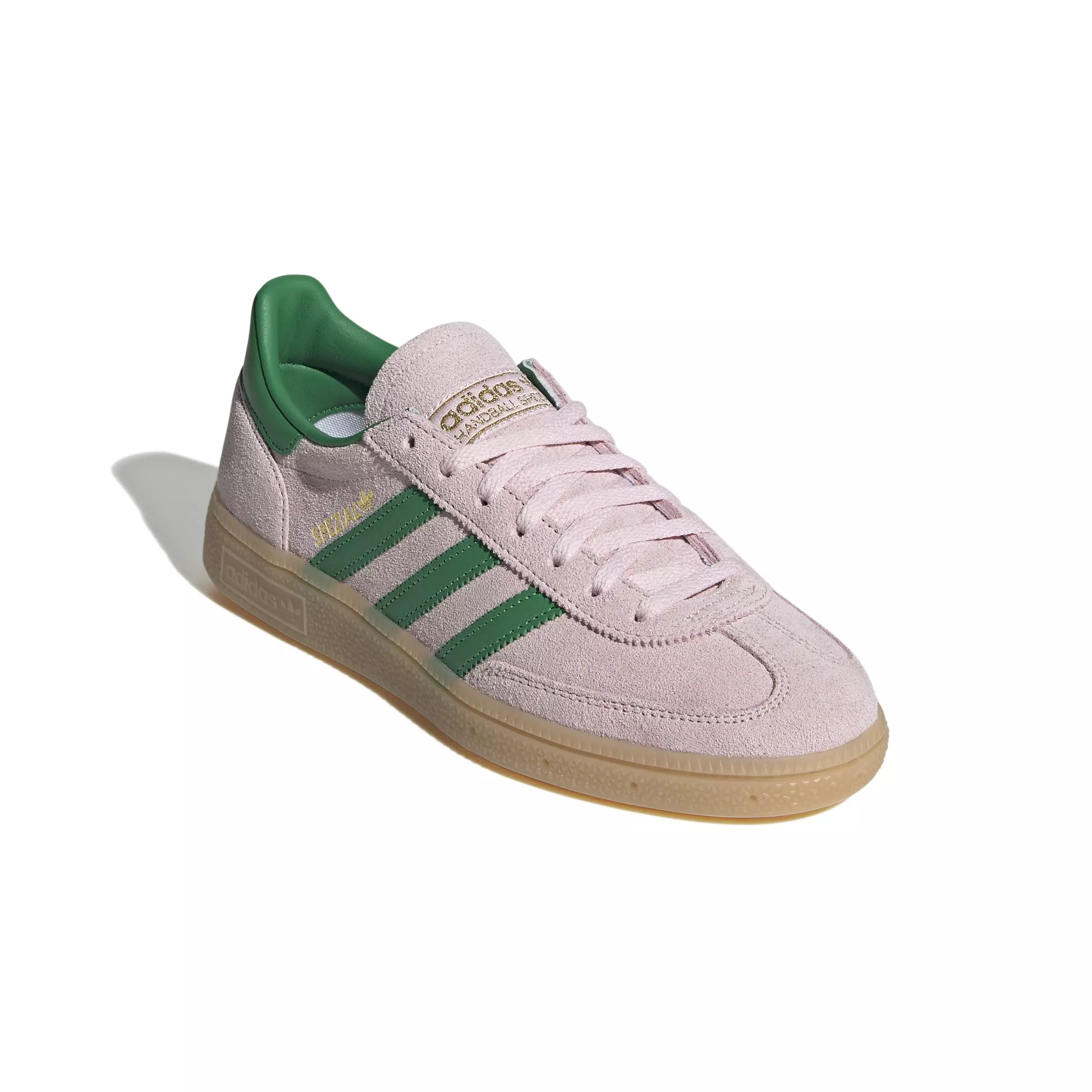 adidas Originals Handball Spezial "Clear Pink/Green/Gold Metallic" Women's Shoe - PINK/GREEN