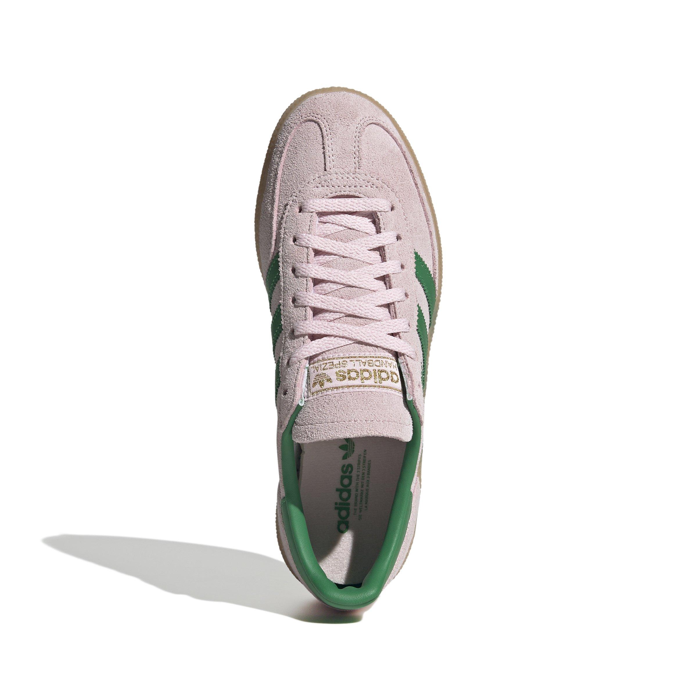 adidas Originals Handball Spezial "Clear Pink/Green/Gold Metallic" Women's Shoe - PINK/GREEN Thumbnail View 7