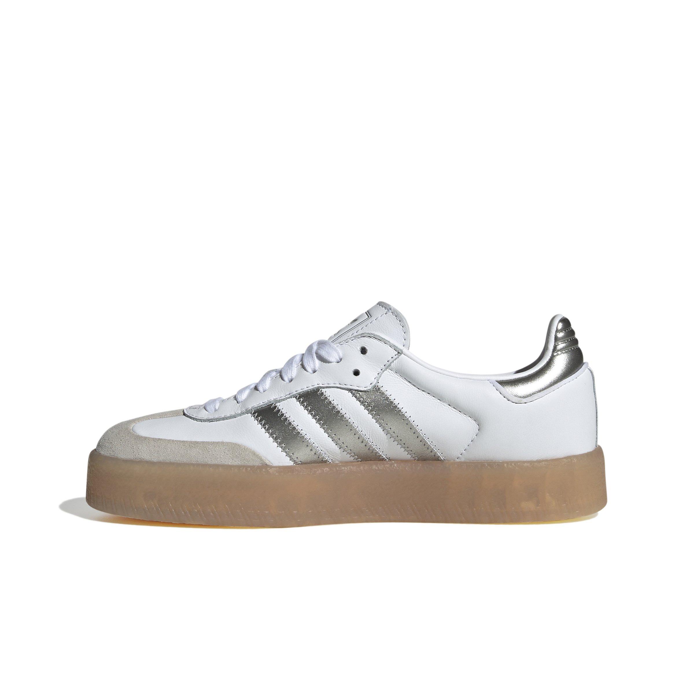 adidas Originals Sambae "Ftwr White/Silver Metallic/Gum" Women's Shoe - WHITE/SILVER Thumbnail View 2