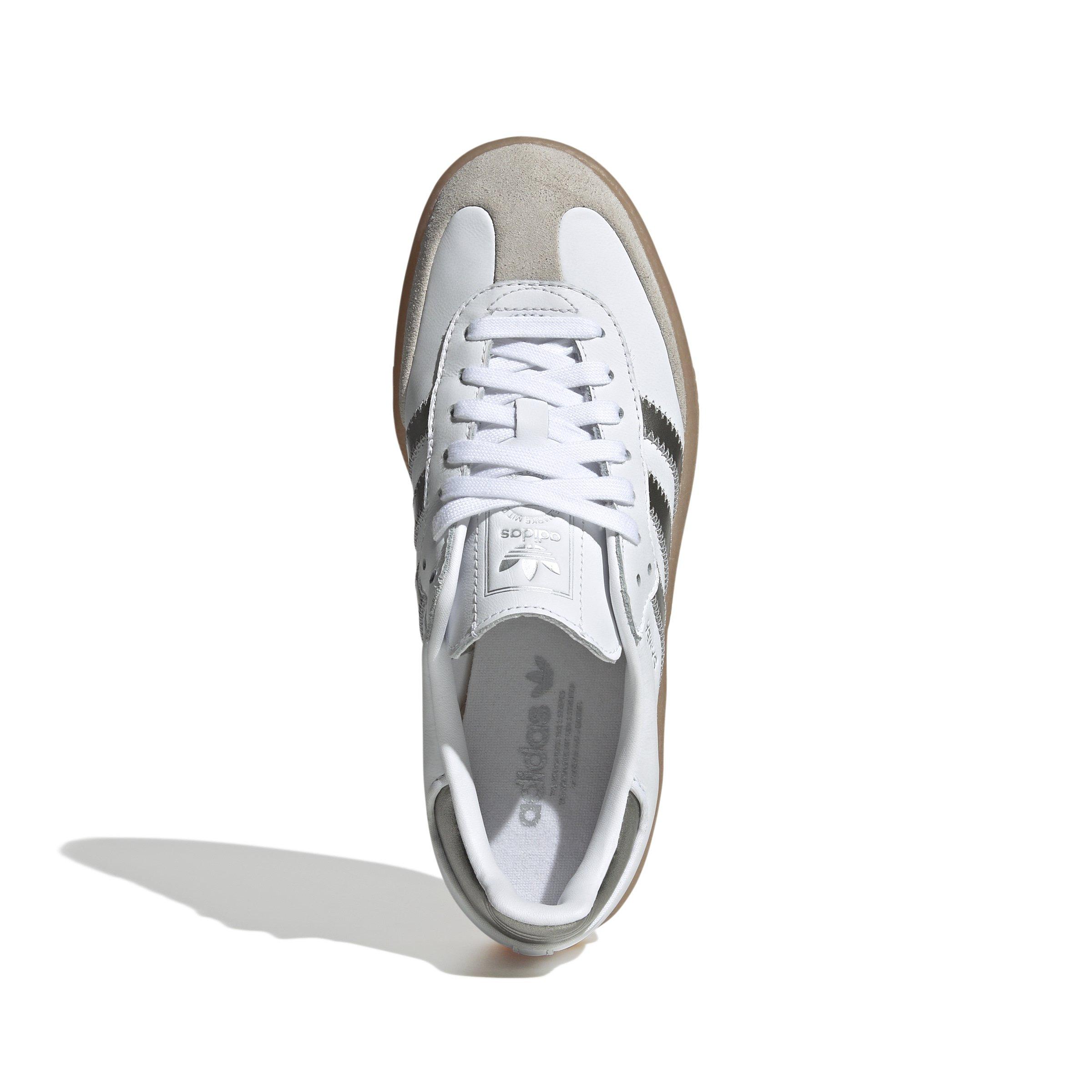 adidas Originals Sambae "Ftwr White/Silver Metallic/Gum" Women's Shoe - WHITE/SILVER Thumbnail View 5