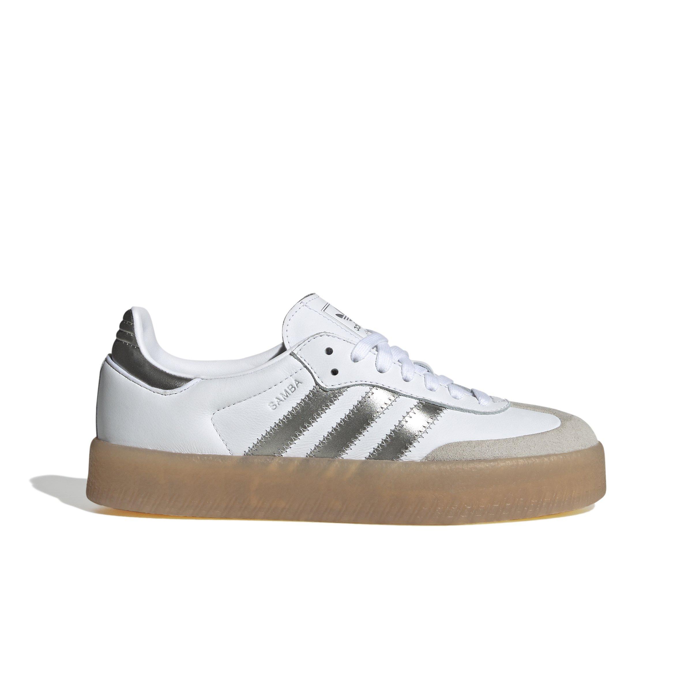adidas Originals Sambae "Ftwr White/Silver Metallic/Gum" Women's Shoe - WHITE/SILVER Thumbnail View 1