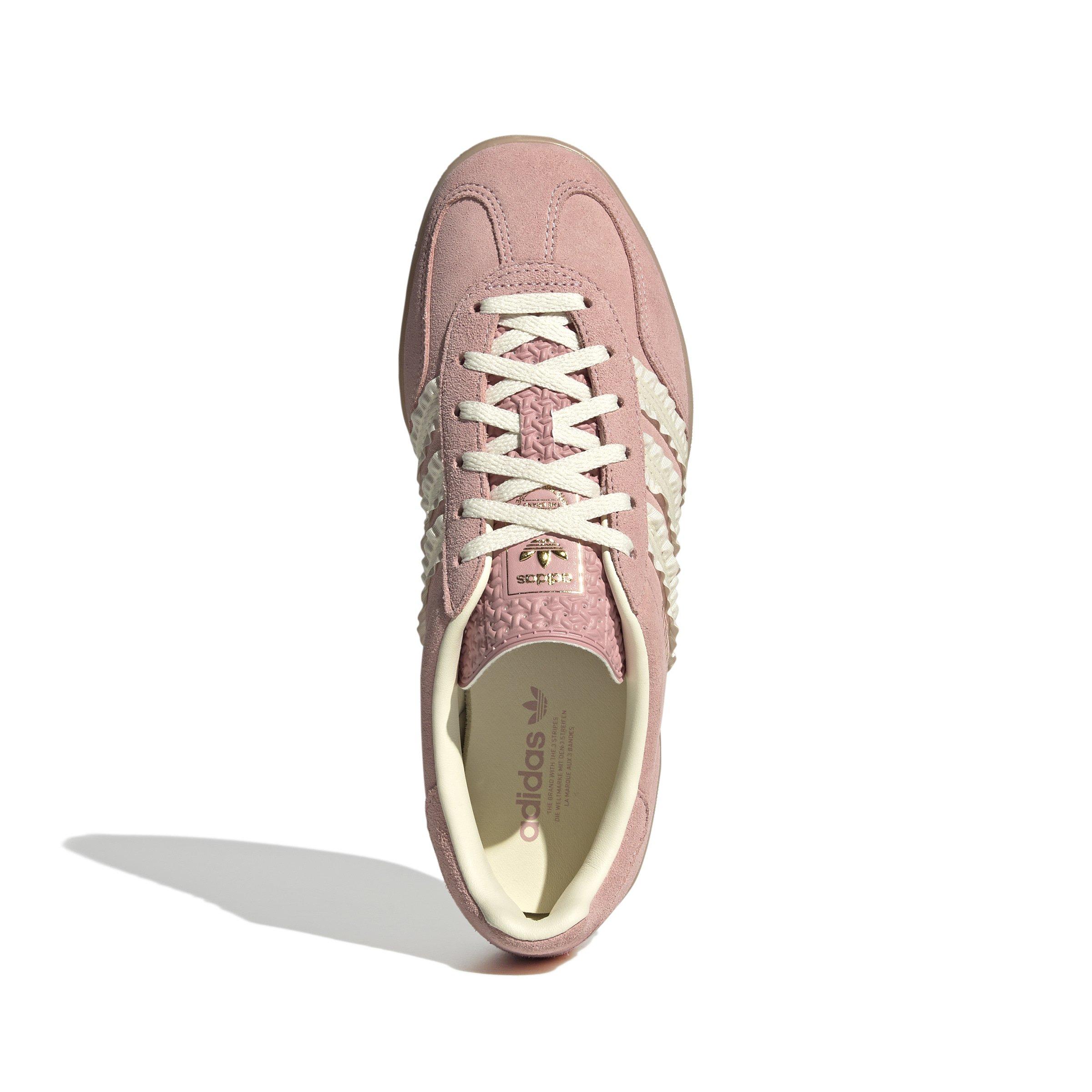 adidas Originals Gazelle Indoor "Wonder Mauve/Cream White/Gum" Women's Shoe - PINK/WHITE Thumbnail View 3