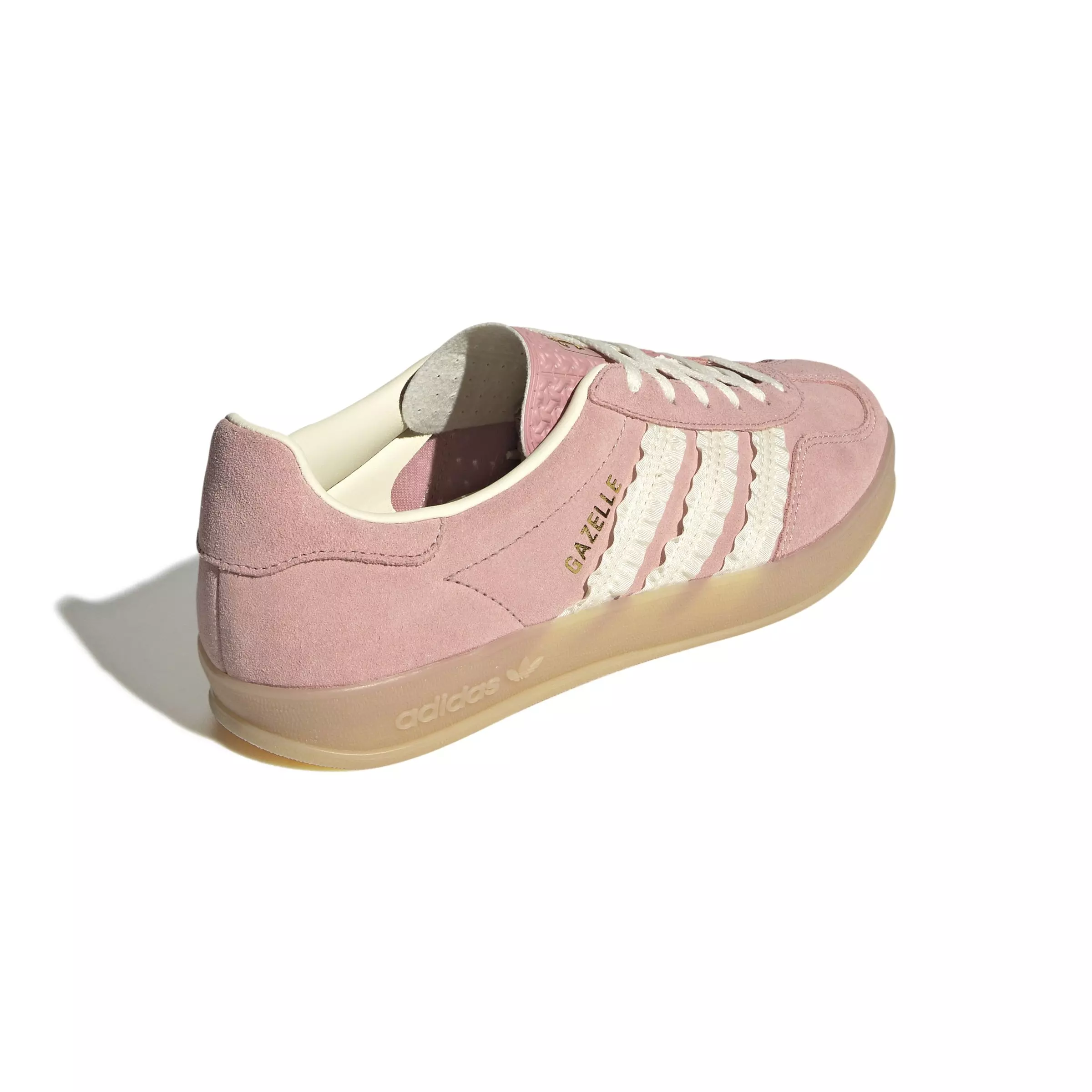 adidas Originals Gazelle Indoor "Wonder Mauve/Cream White/Gum" Women's Shoe - PINK/WHITE