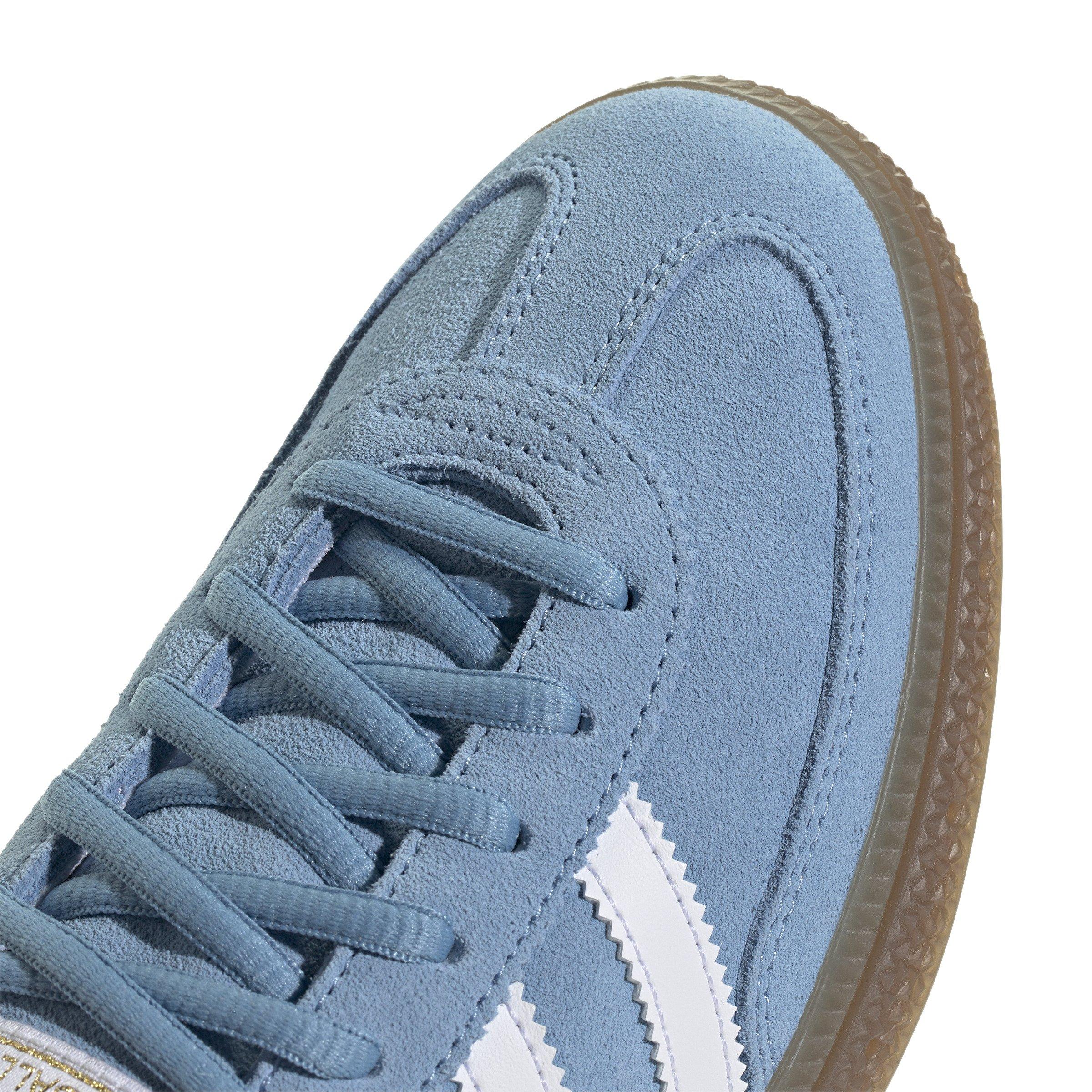 adidas Originals Handball Spezial "Light Blue/Ftwr White/Gold Metallic" Women's Shoe - LT BLUE/WHITE Thumbnail View 4