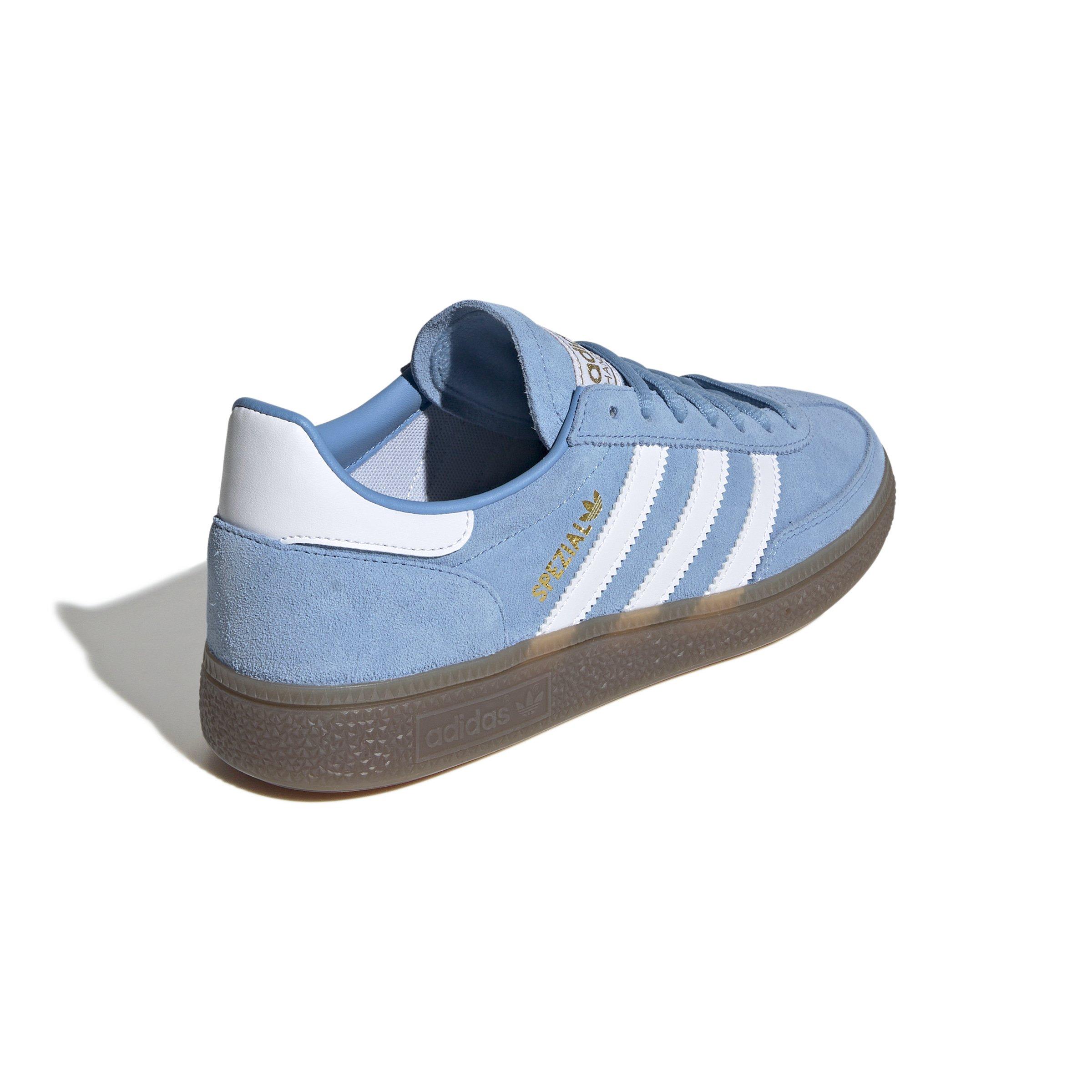adidas Originals Handball Spezial "Light Blue/Ftwr White/Gold Metallic" Women's Shoe - LT BLUE/WHITE Thumbnail View 5