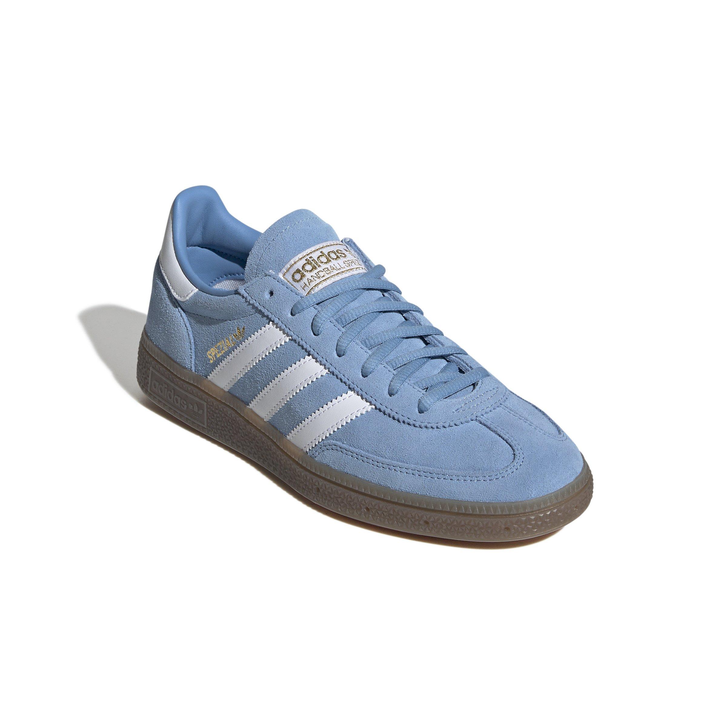 adidas Originals Handball Spezial "Light Blue/Ftwr White/Gold Metallic" Women's Shoe - LT BLUE/WHITE Thumbnail View 6