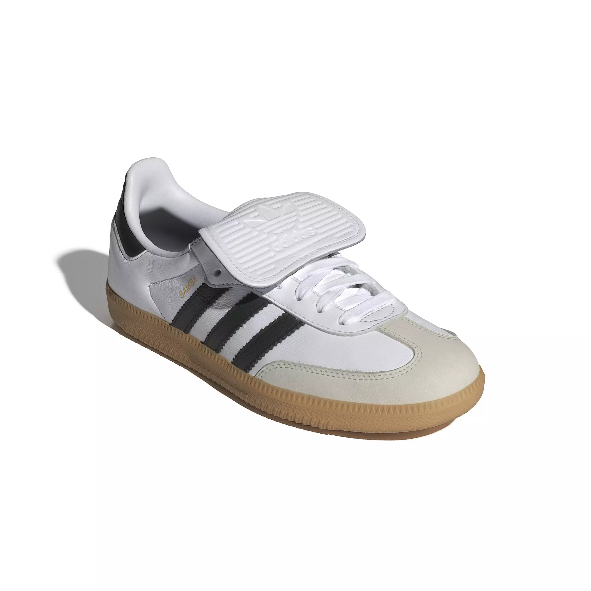 adidas Originals Samba OG Long Tongue "Ftwr White/Core Black/Gold Metallic" Women's Shoe - WHITE/BLACK