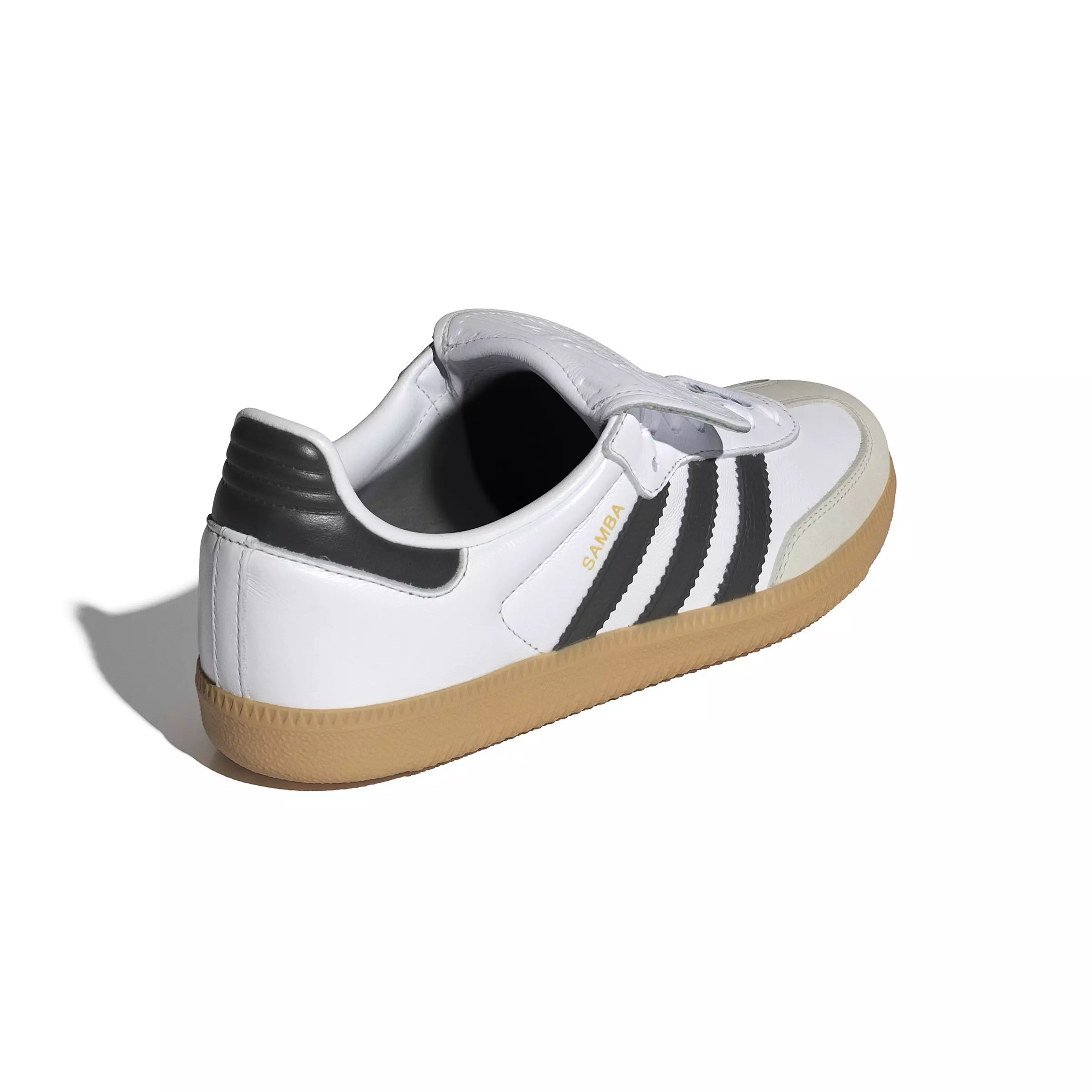 adidas Originals Samba OG Long Tongue "Ftwr White/Core Black/Gold Metallic" Women's Shoe - WHITE/BLACK