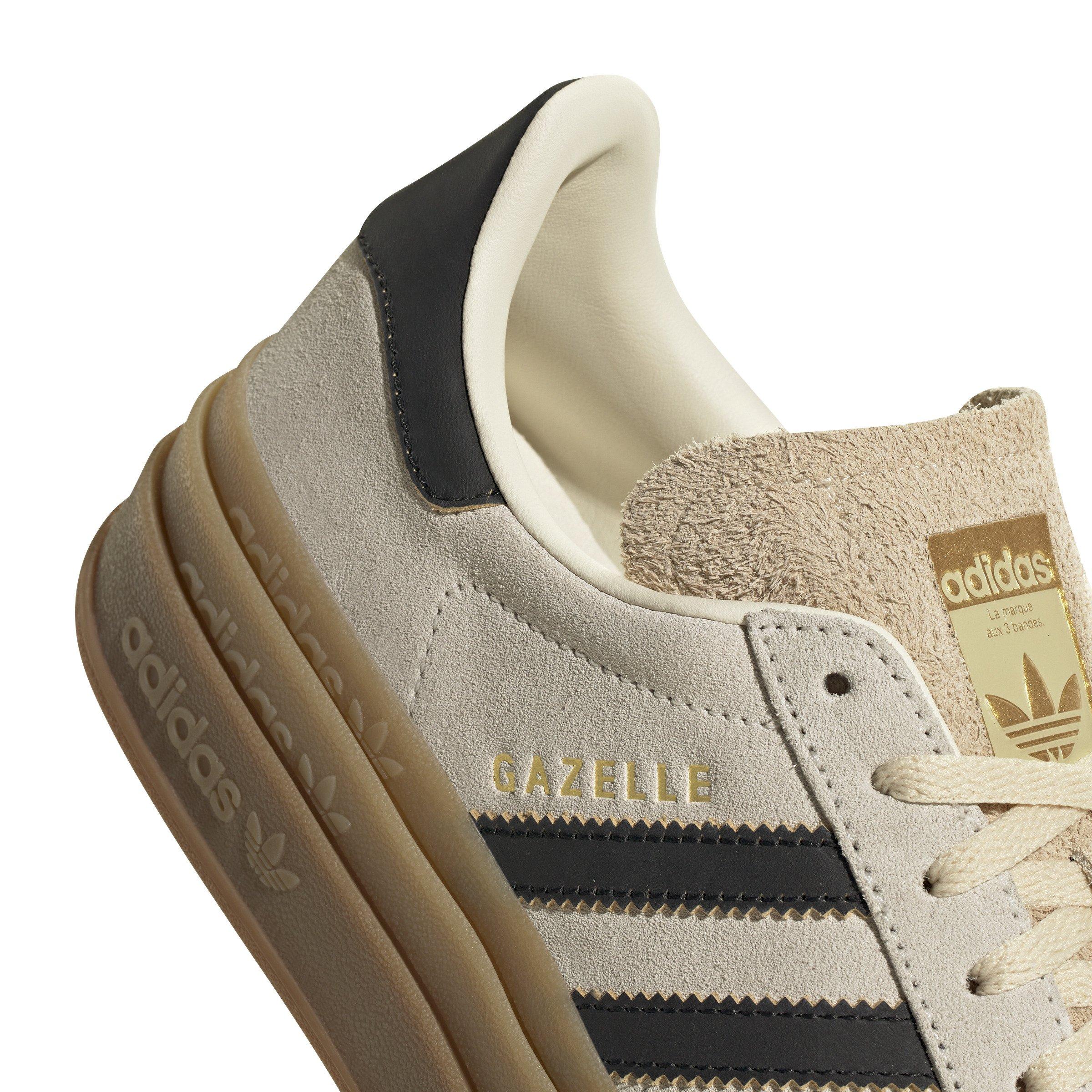 adidas Originals Gazelle Bold "Cream White/Core Black/Sand Strata" Women's Shoe - CREAM Thumbnail View 4