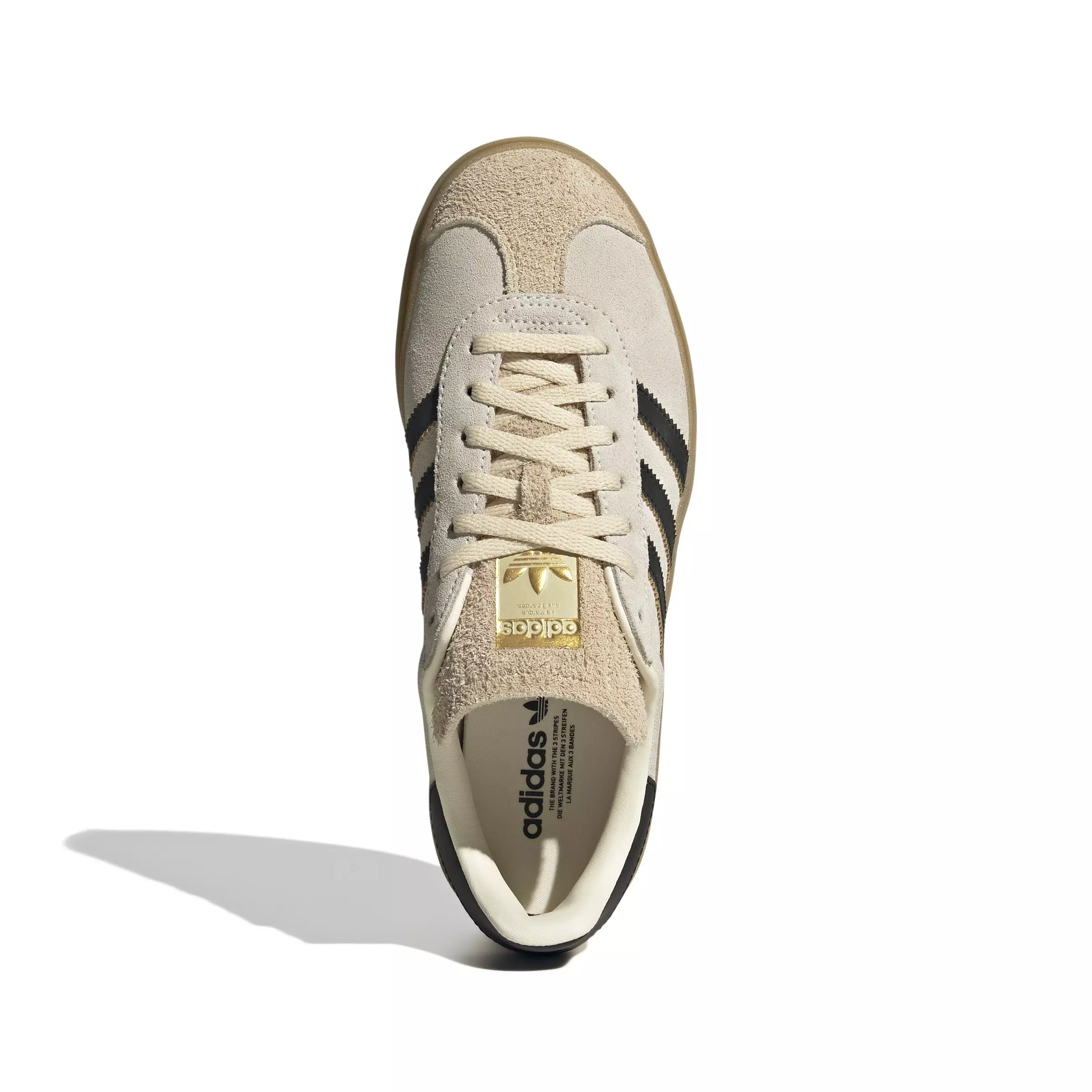 adidas Originals Gazelle Bold "Cream White/Core Black/Sand Strata" Women's Shoe - CREAM