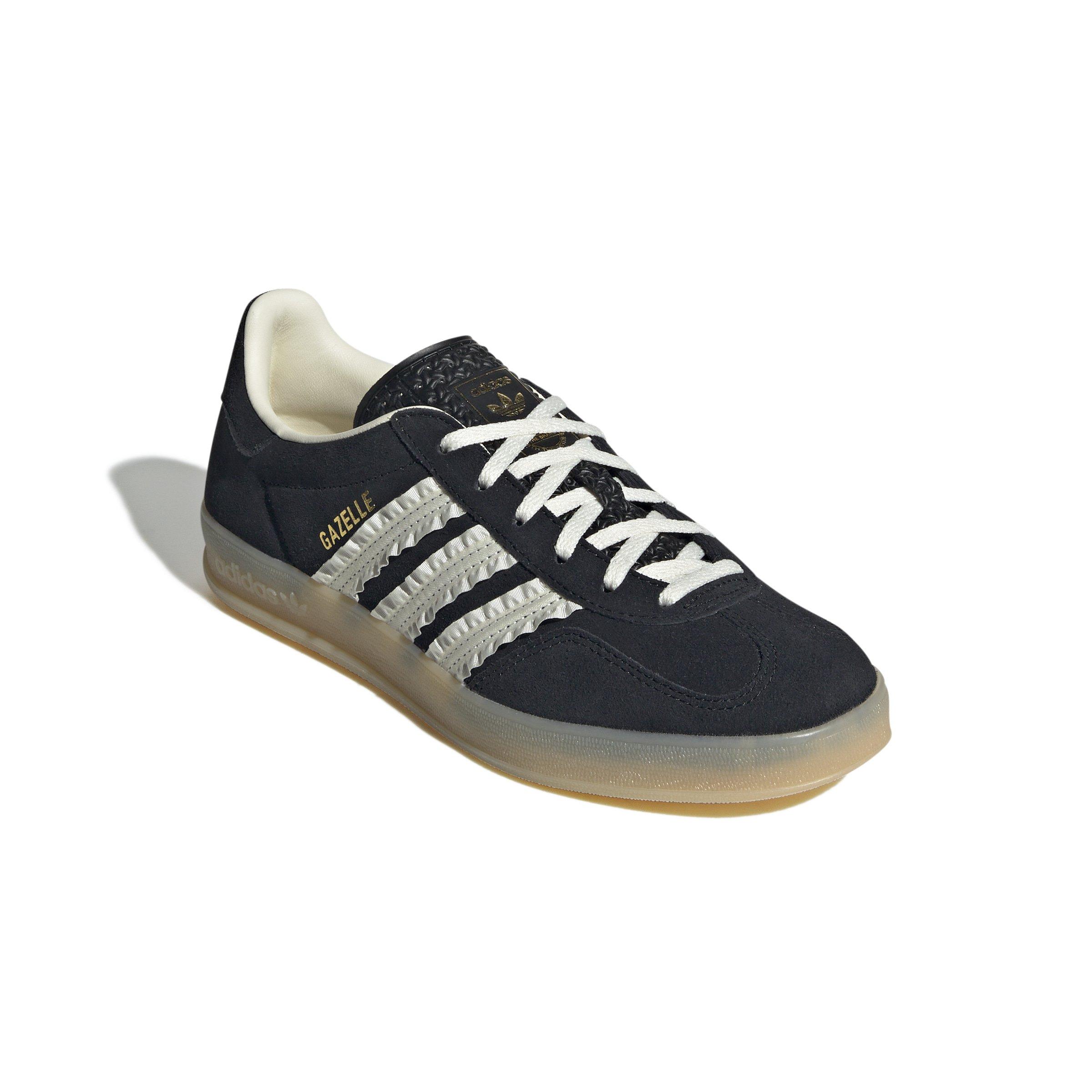 adidas Originals Gazelle Indoor "Core Black/Cream White/Gum" Women's Shoe - BLACK/OFF-WHITE Thumbnail View 6