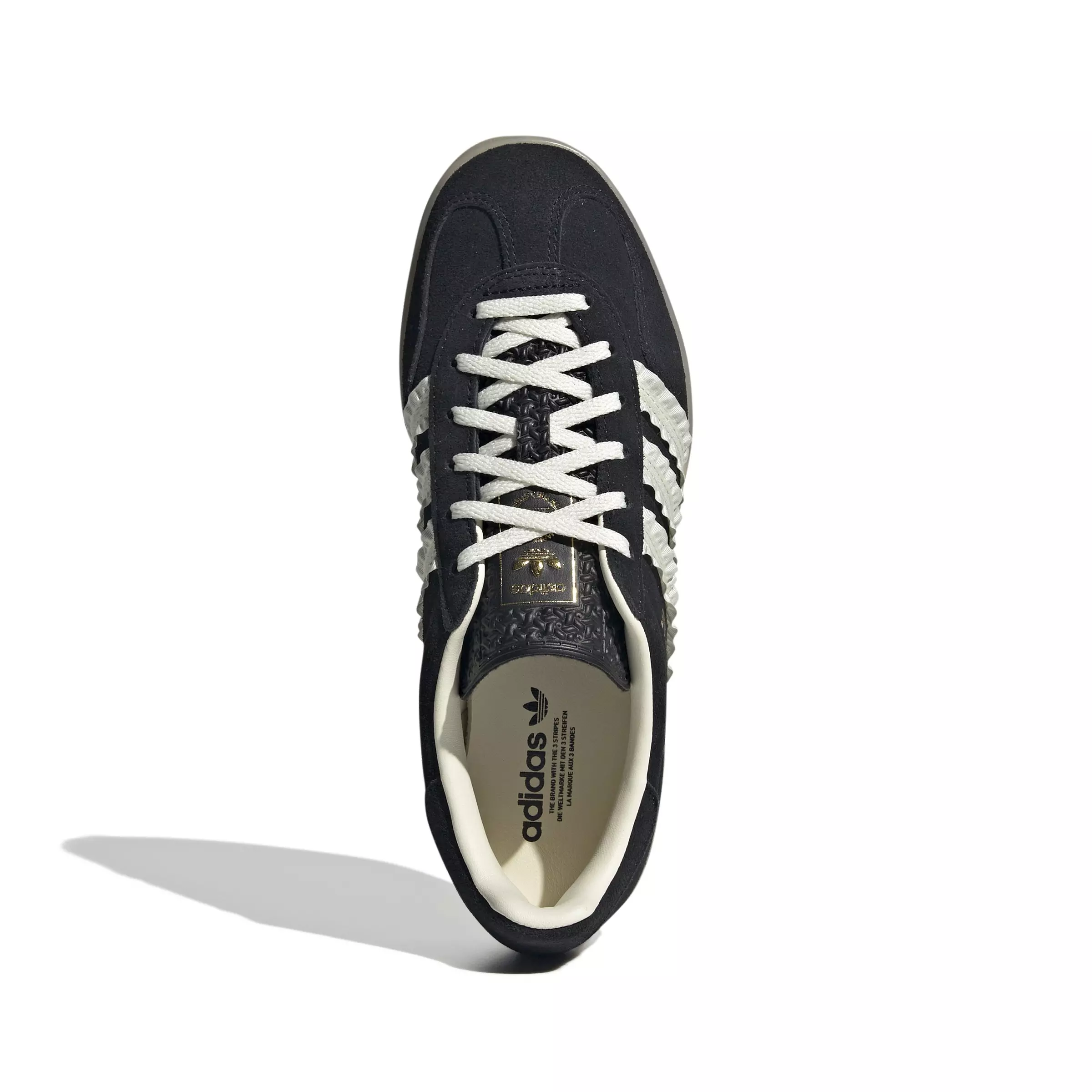 adidas Originals Gazelle Indoor "Core Black/Cream White/Gum" Women's Shoe - BLACK/OFF-WHITE