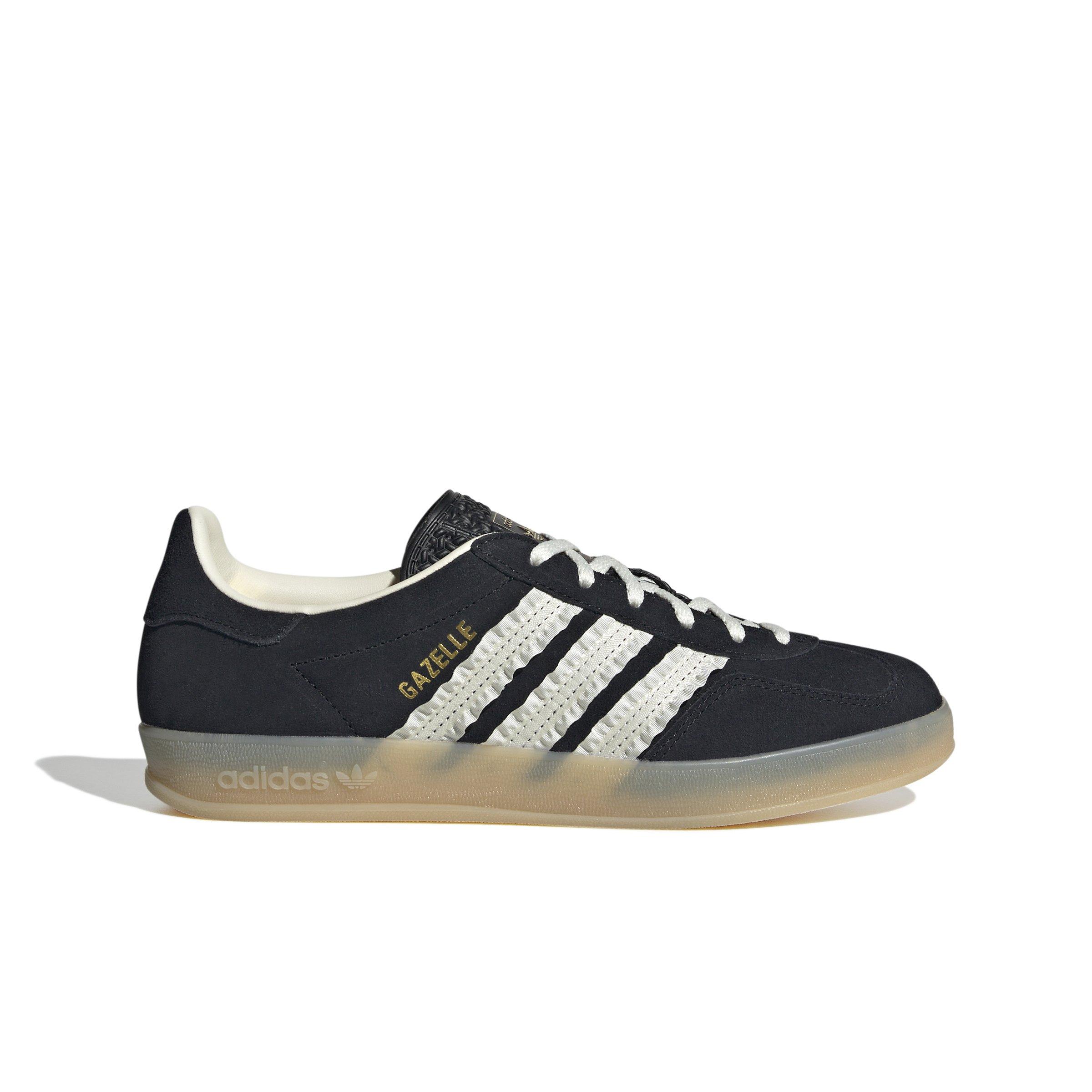 adidas Originals Gazelle Indoor "Core Black/Cream White/Gum" Women's Shoe - BLACK/OFF-WHITE Thumbnail View 1