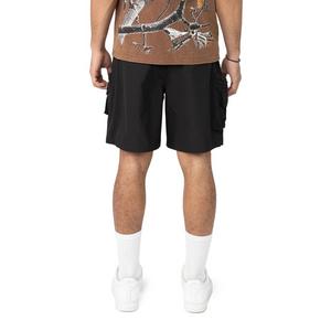 Smoke Rise Men's Utility Cargo Nylon Shorts - Black