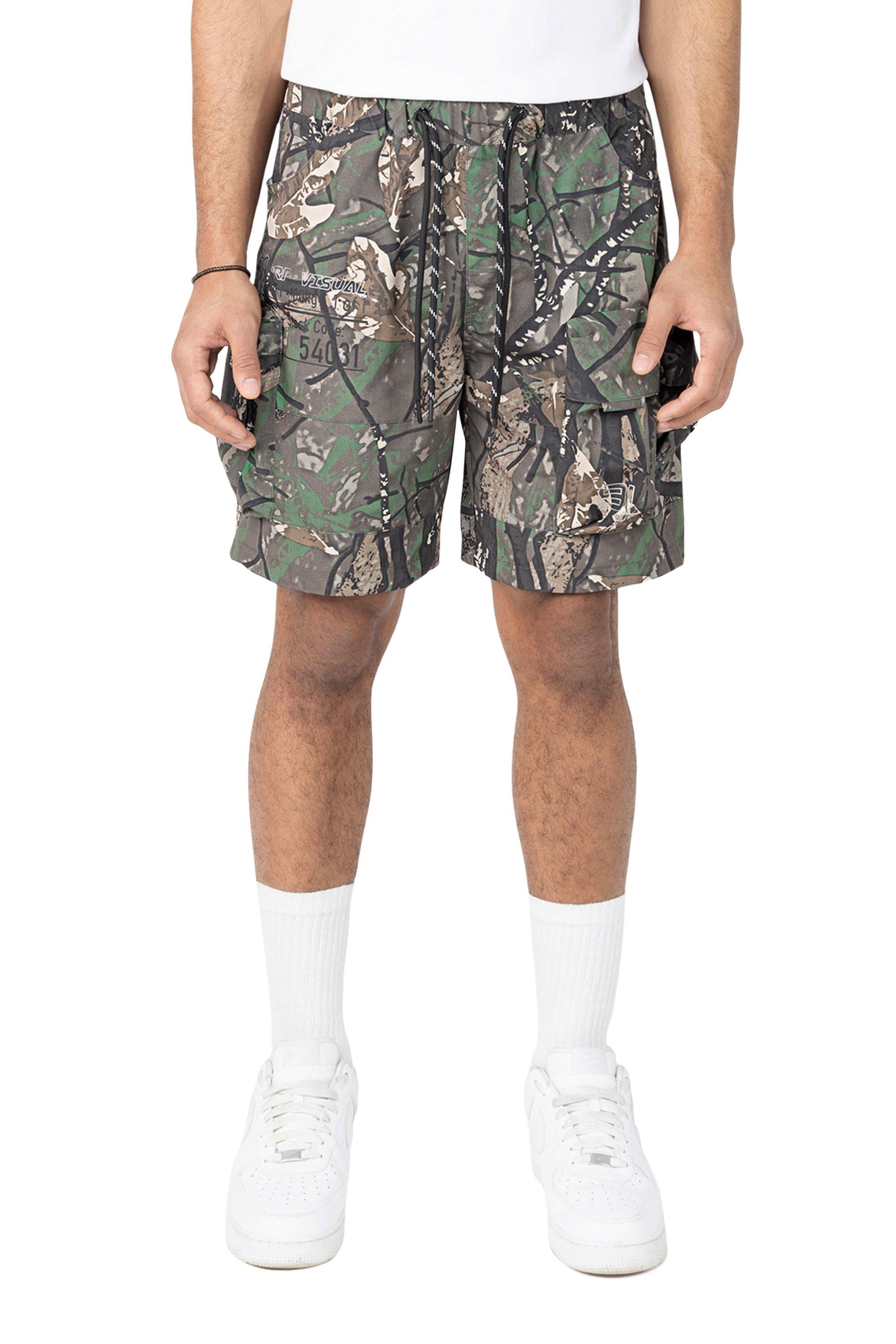 Smoke Rise Men's Utility Cargo Nylon Short - Tree Camo - OLIVE Thumbnail View 1