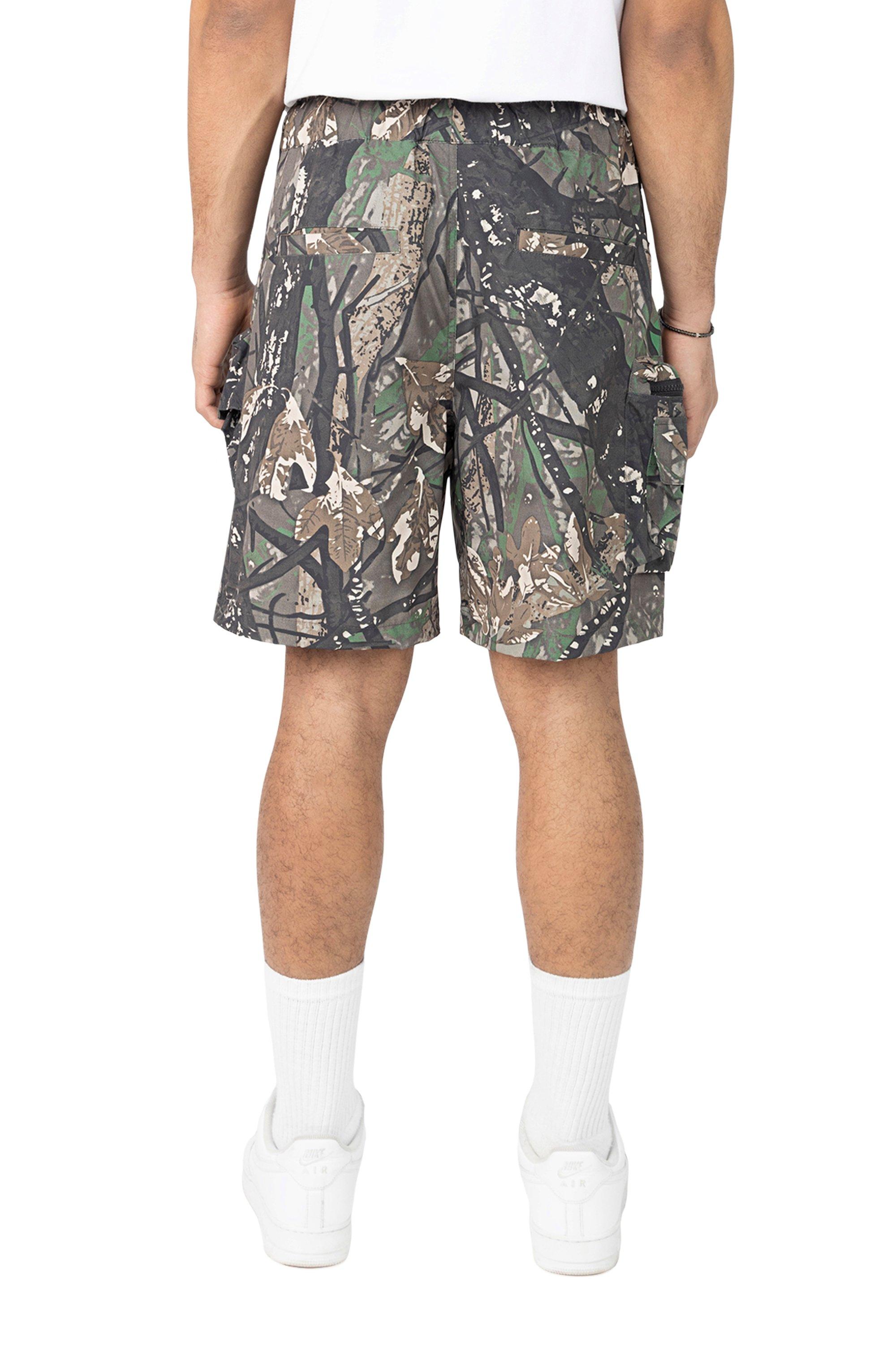 Smoke Rise Men's Utility Cargo Nylon Short - Tree Camo - OLIVE Thumbnail View 2