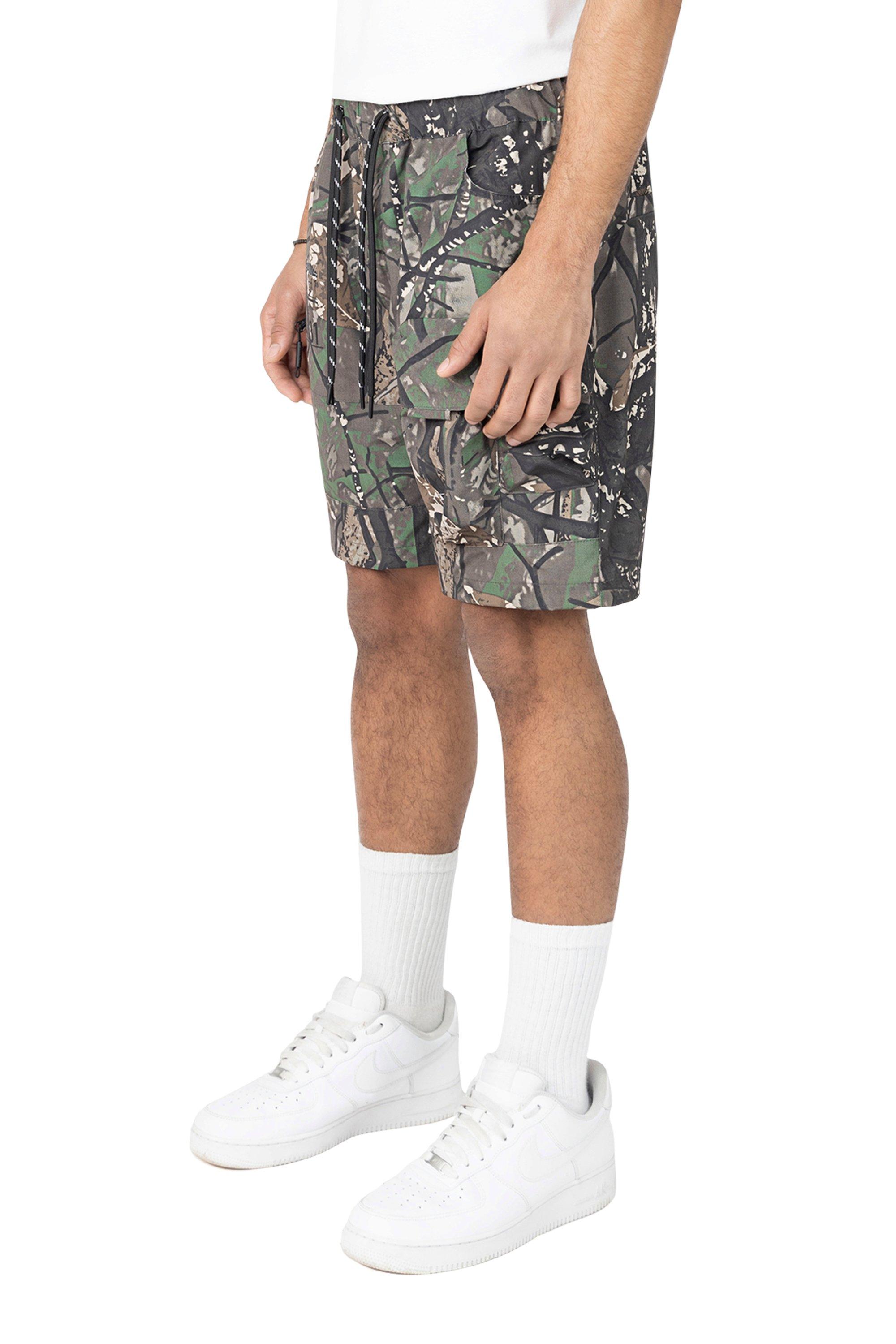 Smoke Rise Men's Utility Cargo Nylon Short - Tree Camo - OLIVE Thumbnail View 3