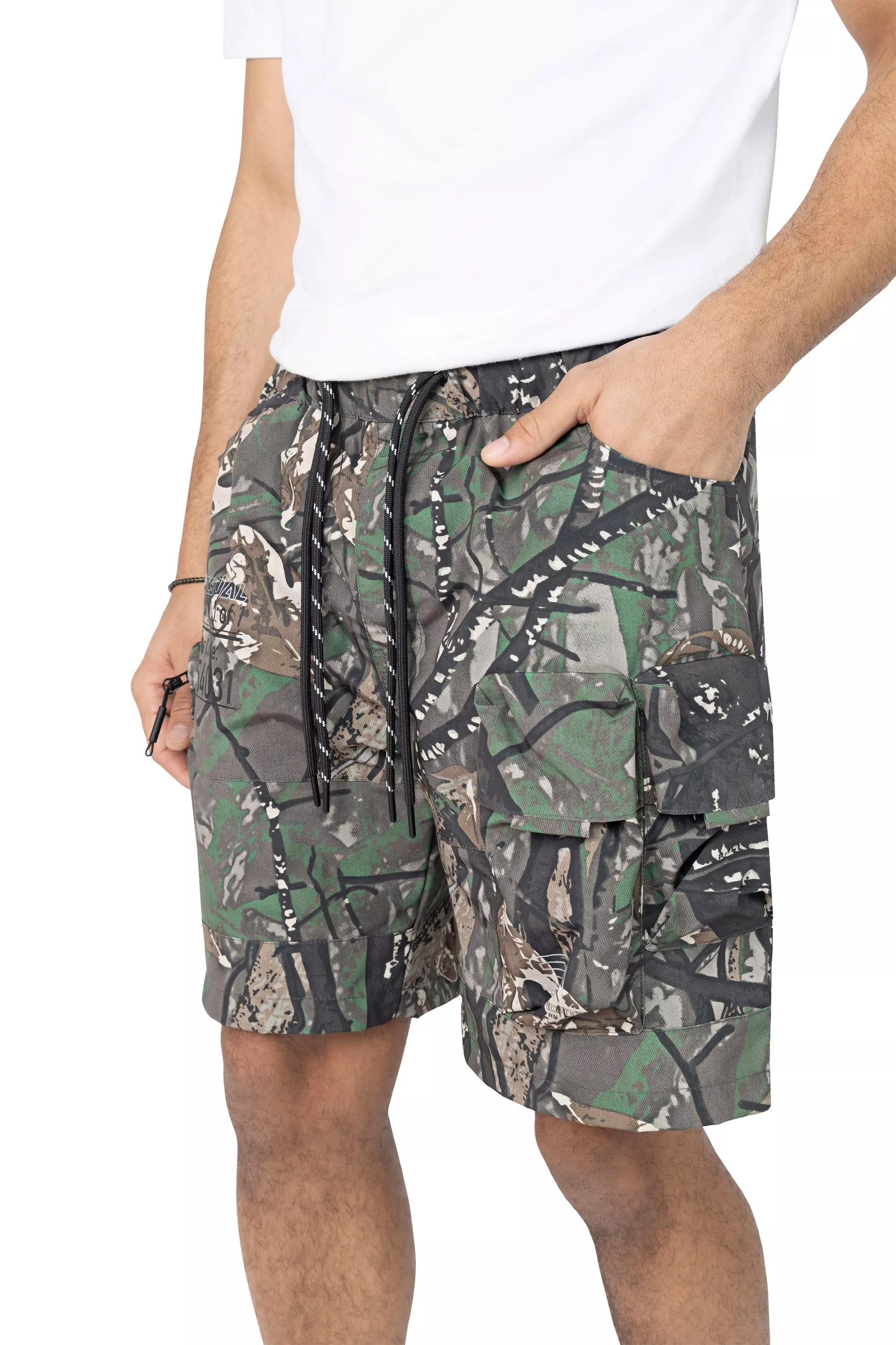 Smoke Rise Men's Utility Cargo Nylon Short - Tree Camo