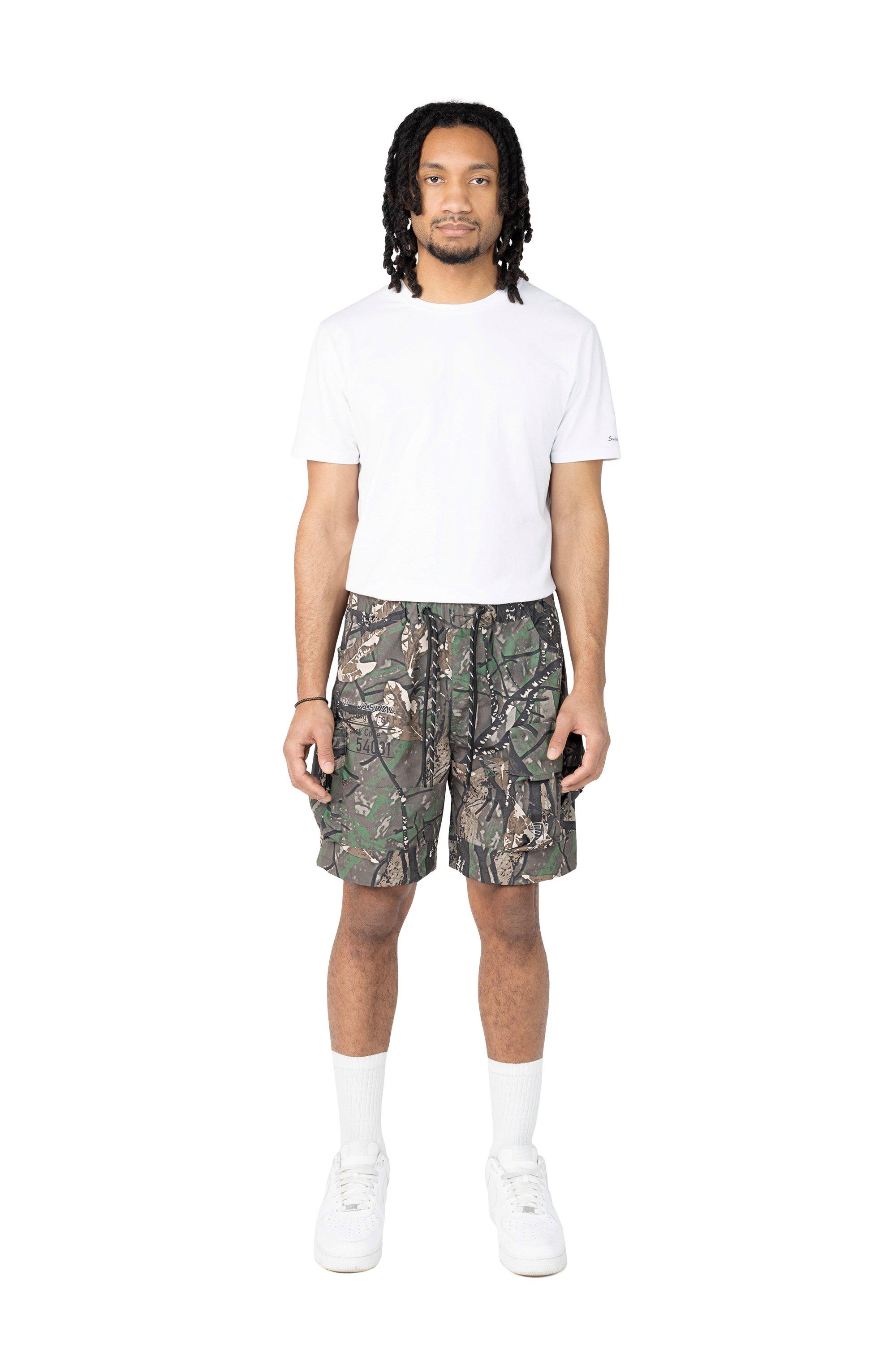 Smoke Rise Men's Utility Cargo Nylon Short - Tree Camo - OLIVE Thumbnail View 6