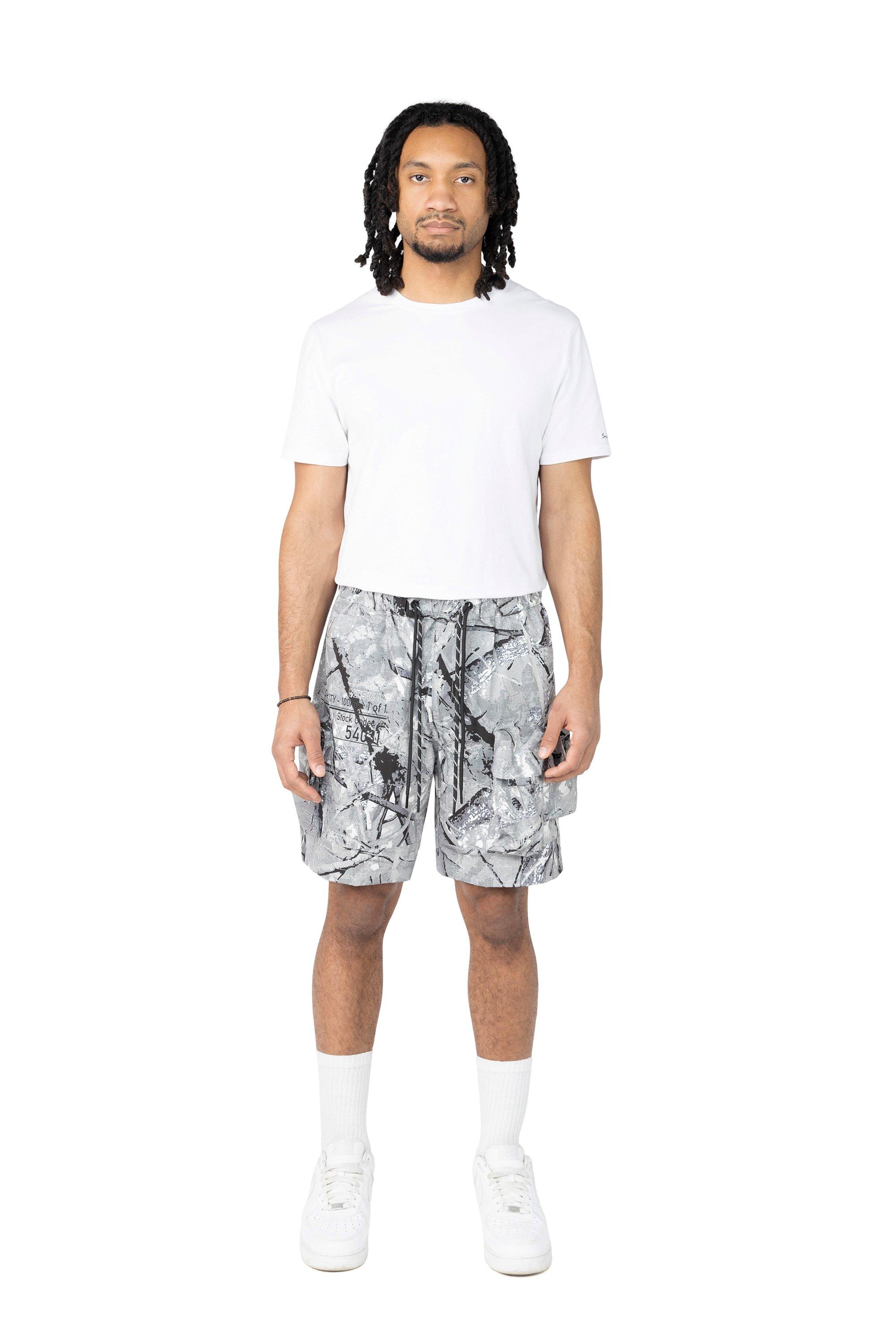 Smoke Rise Men's Utility Cargo Nylon Short - Slate Camo - CAMOUFLAGE Thumbnail View 6