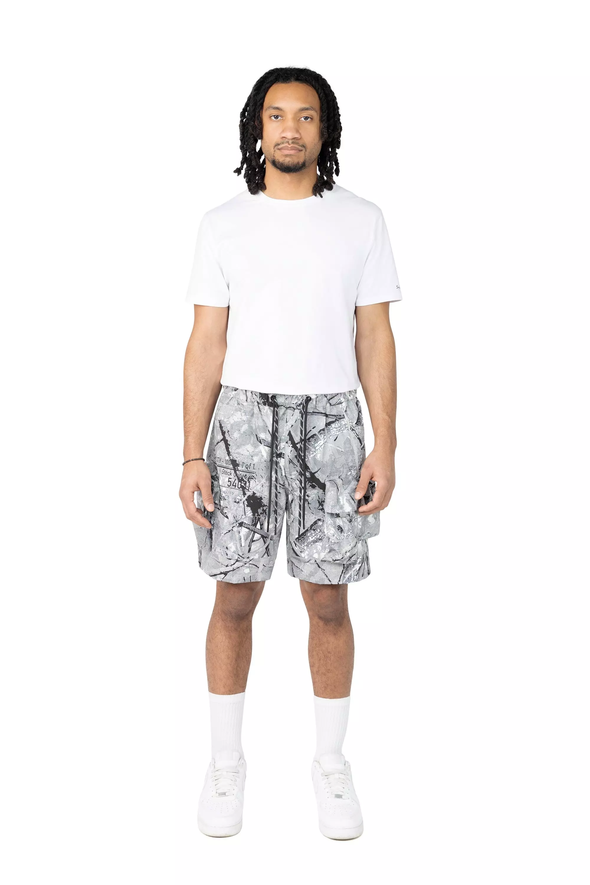 Smoke Rise Men's Utility Cargo Nylon Short - Slate Camo - CAMOUFLAGE