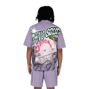 Smoke Rise Men's Boxy Grape Shirt - Paisley Purple