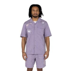 Smoke Rise Men's Boxy Grape Shirt - Paisley Purple