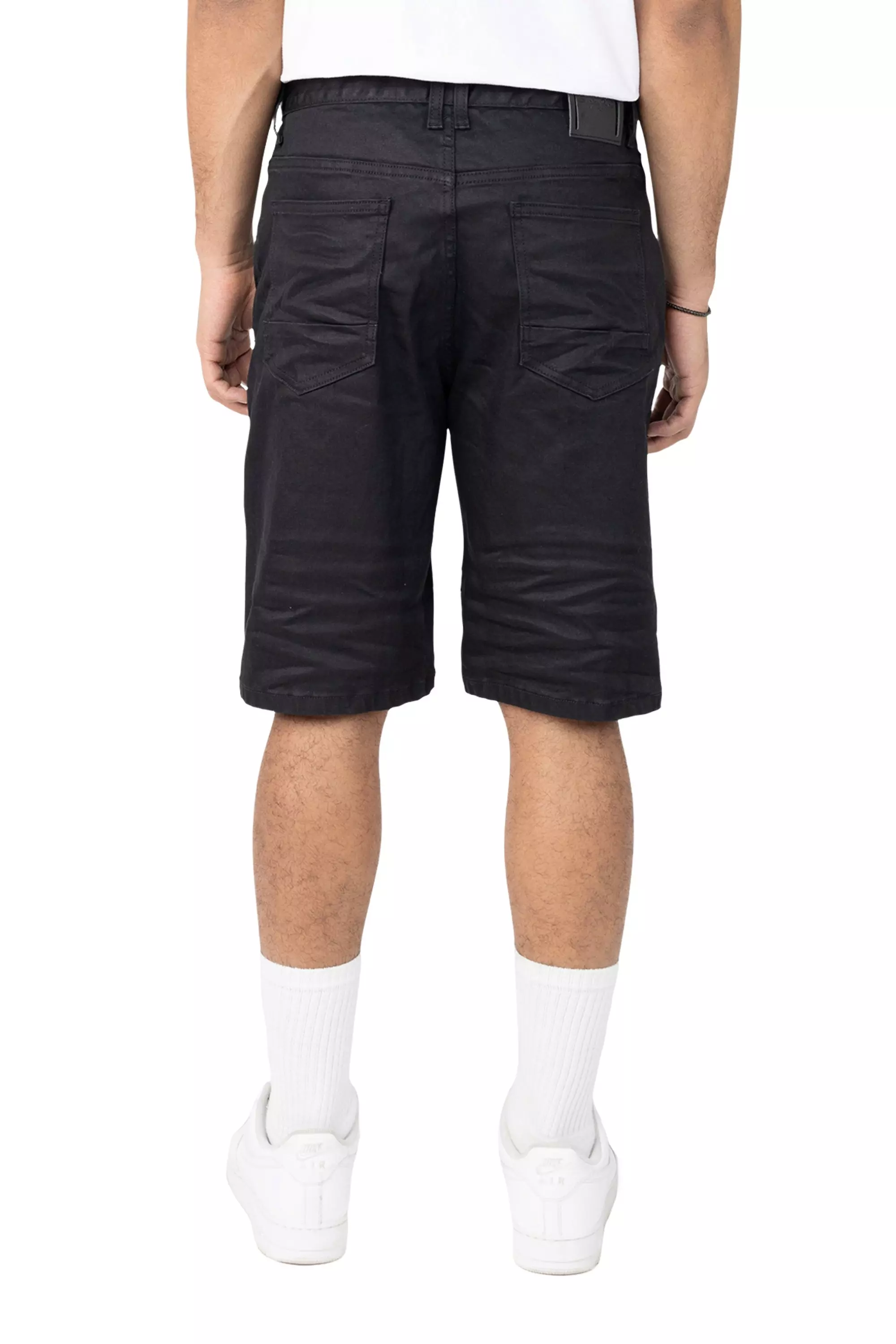 Smoke Rise Men's Comfort Rip N Repair Denim Shorts - Jet Black