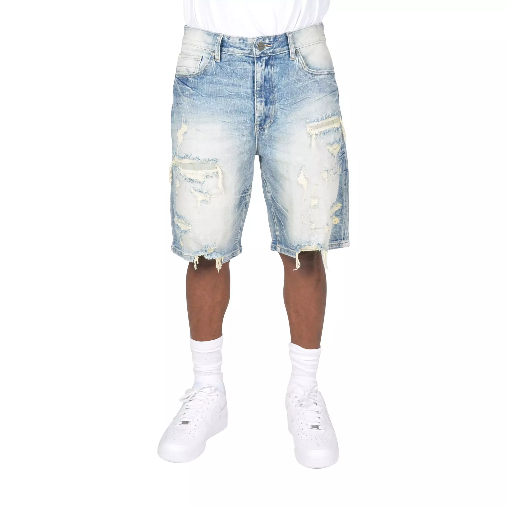 Smoke Rise Men's Comfort R-N-R Denim Shorts - Rhodes Blue - BLUE