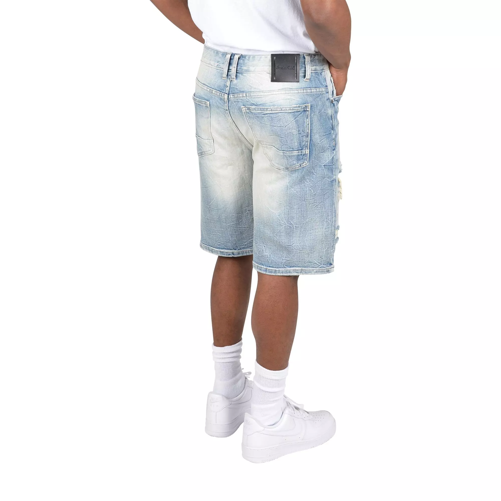 Smoke Rise Men's Comfort R-N-R Denim Shorts - Rhodes Blue - BLUE