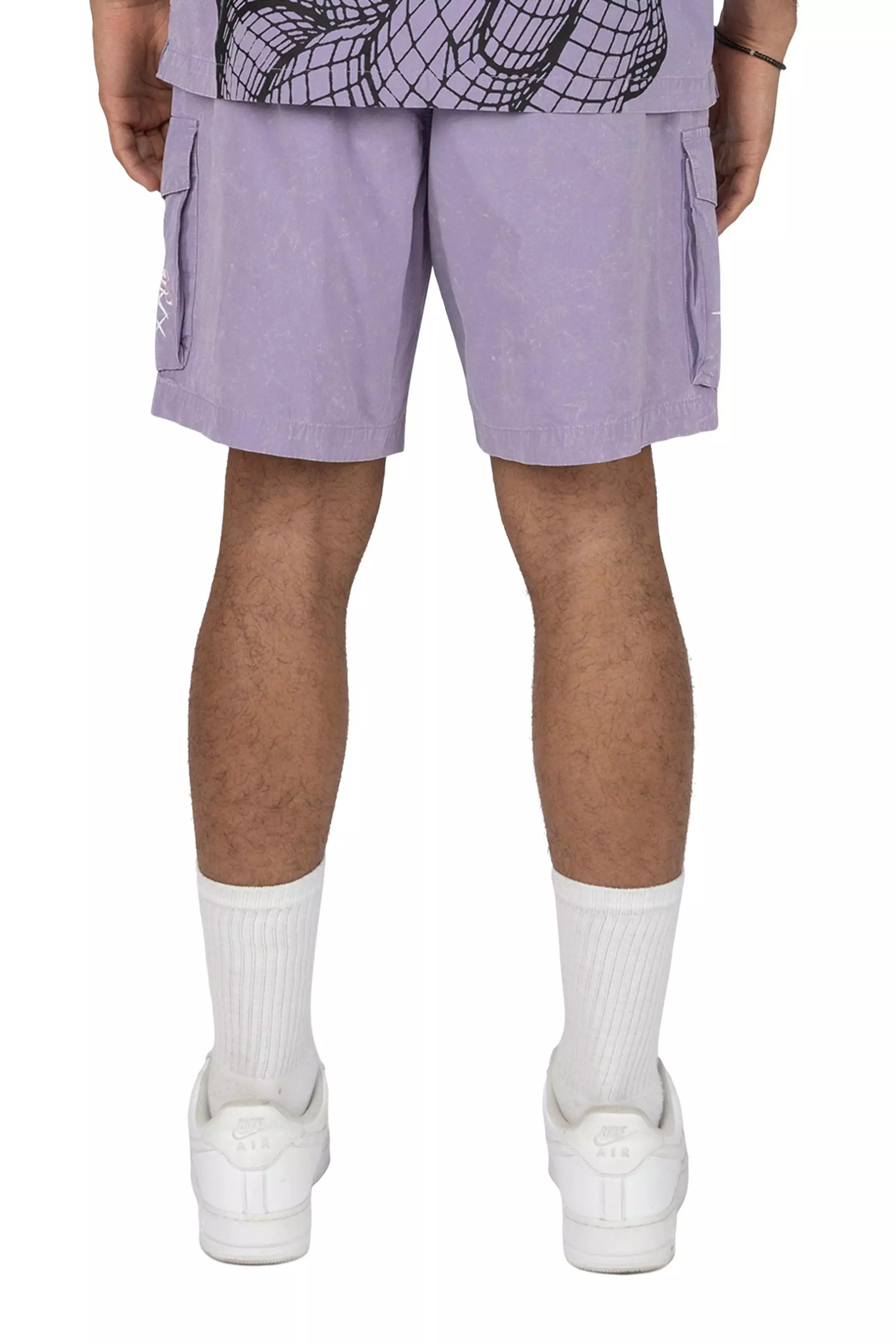 Smoke Rise Men's Lounge Grape Shorts - Paisley Purple - PURPLE