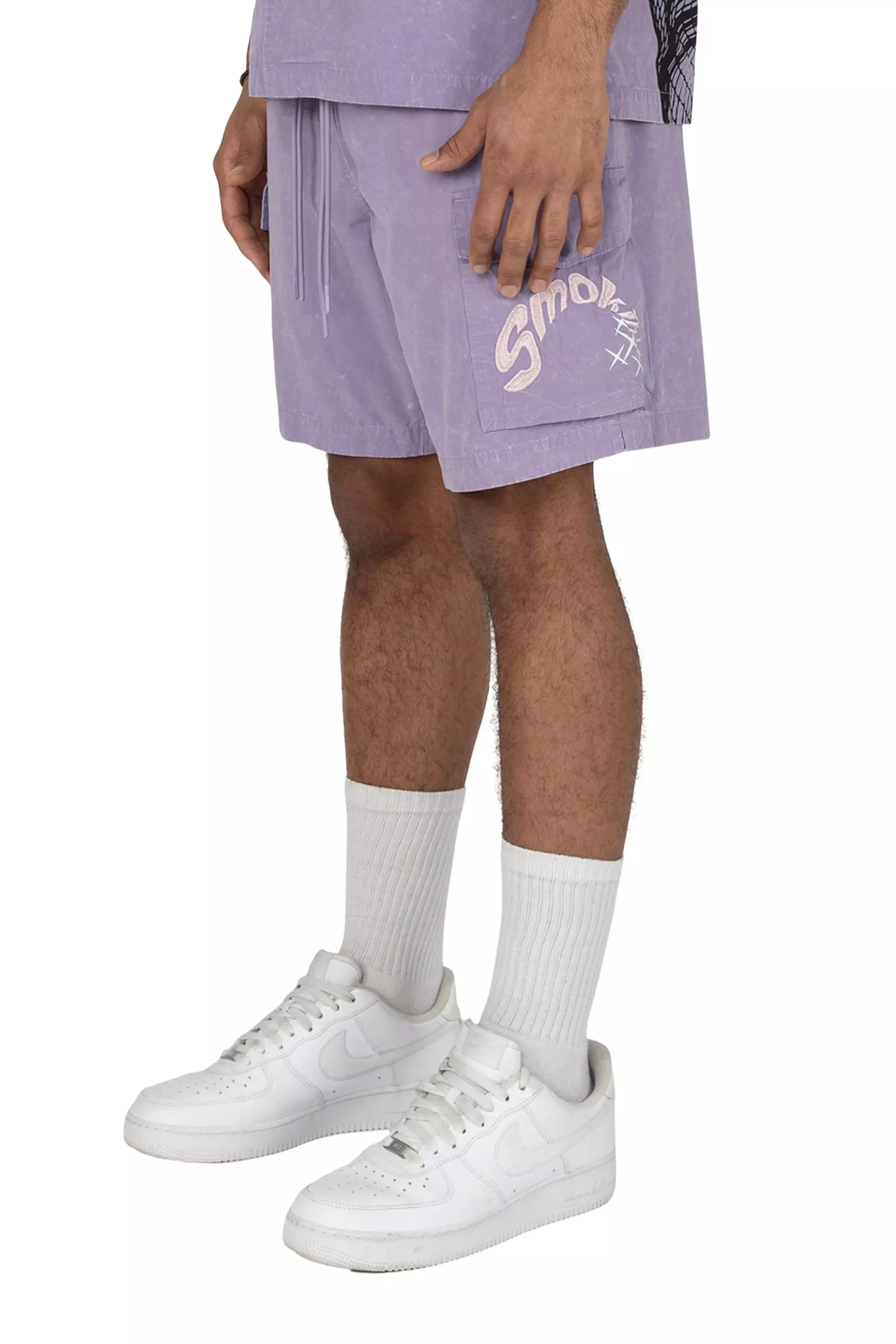 Smoke Rise Men's Lounge Grape Shorts - Paisley Purple - PURPLE