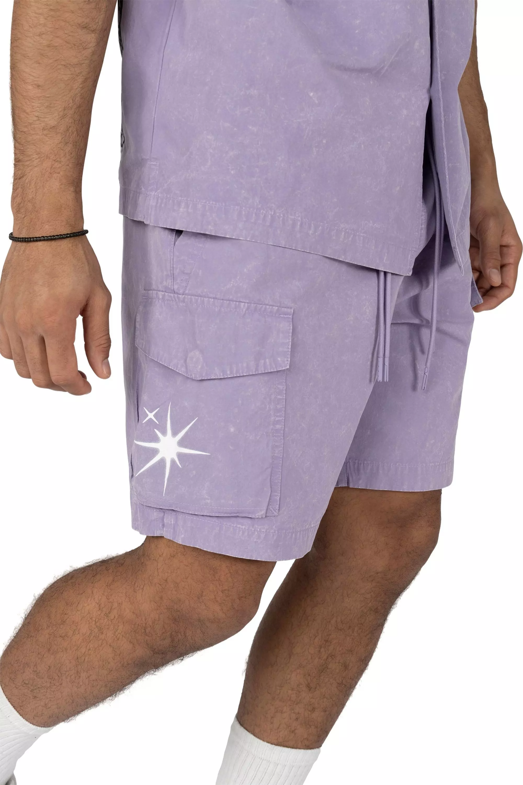 Smoke Rise Men's Lounge Grape Shorts - Paisley Purple - PURPLE