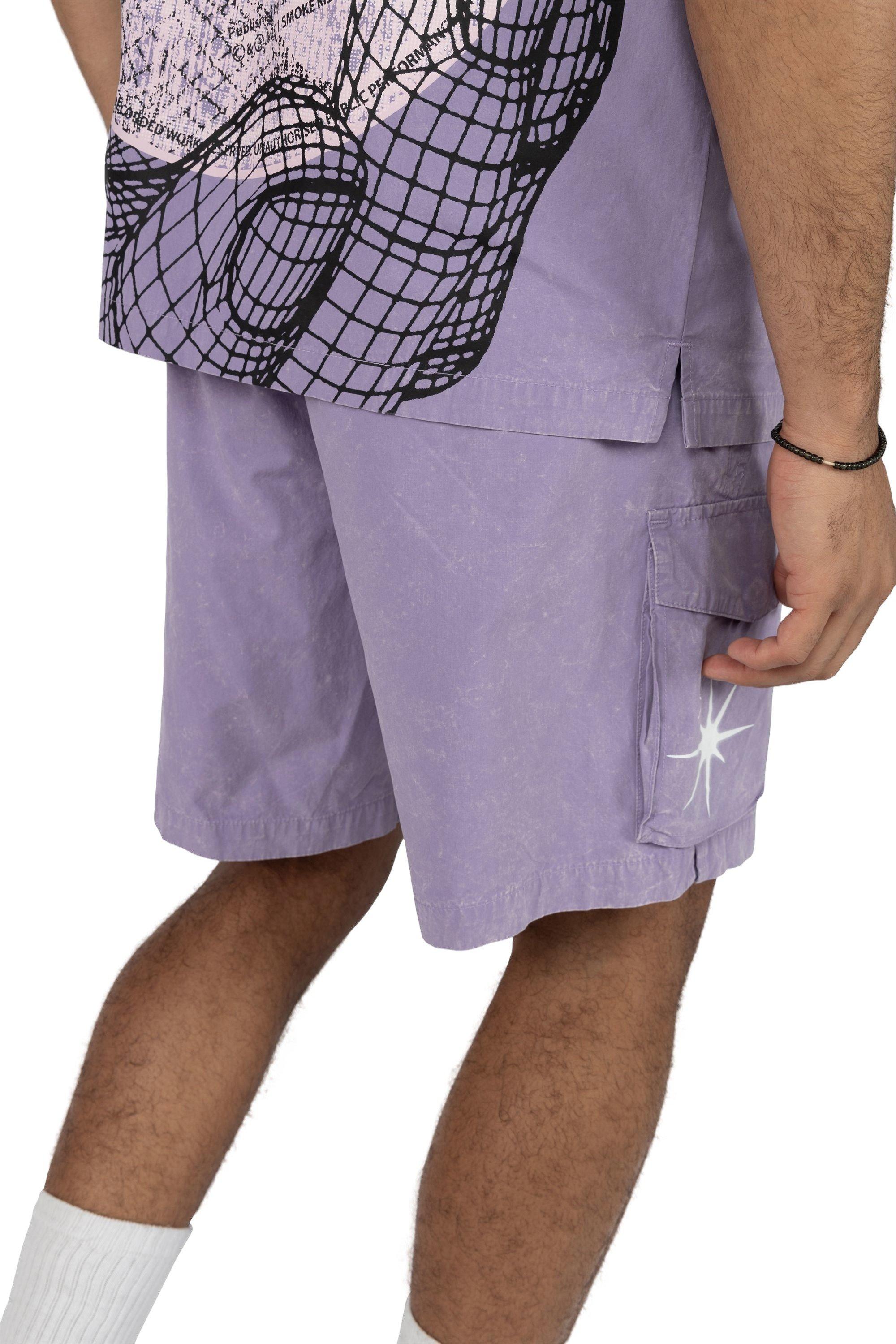 Smoke Rise Men's Lounge Grape Shorts - Paisley Purple - PURPLE Thumbnail View 7