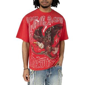 Smoke Rise Men's Wide Crop Eagle Tee - Red
