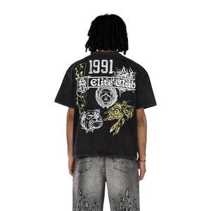 Smoke Rise Men's Wide Crop Pantheon Tee - Black