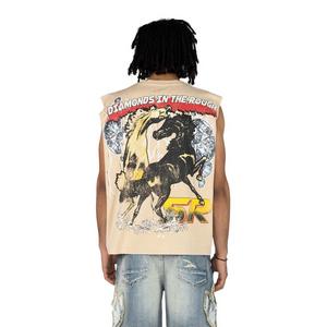 Smoke Rise Men's Crop Muscle Killer Tank - Clay