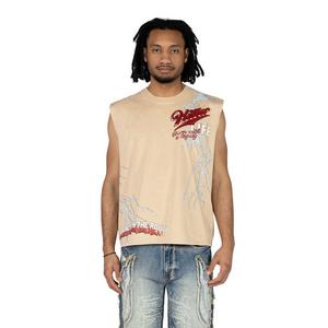 Smoke Rise Men's Crop Muscle Killer Tank - Clay