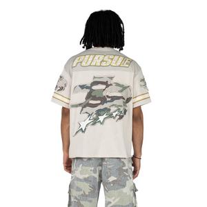 Smoke Rise Men's Wide Crop Heavenly Divine Knit Tee - Pewter Grey