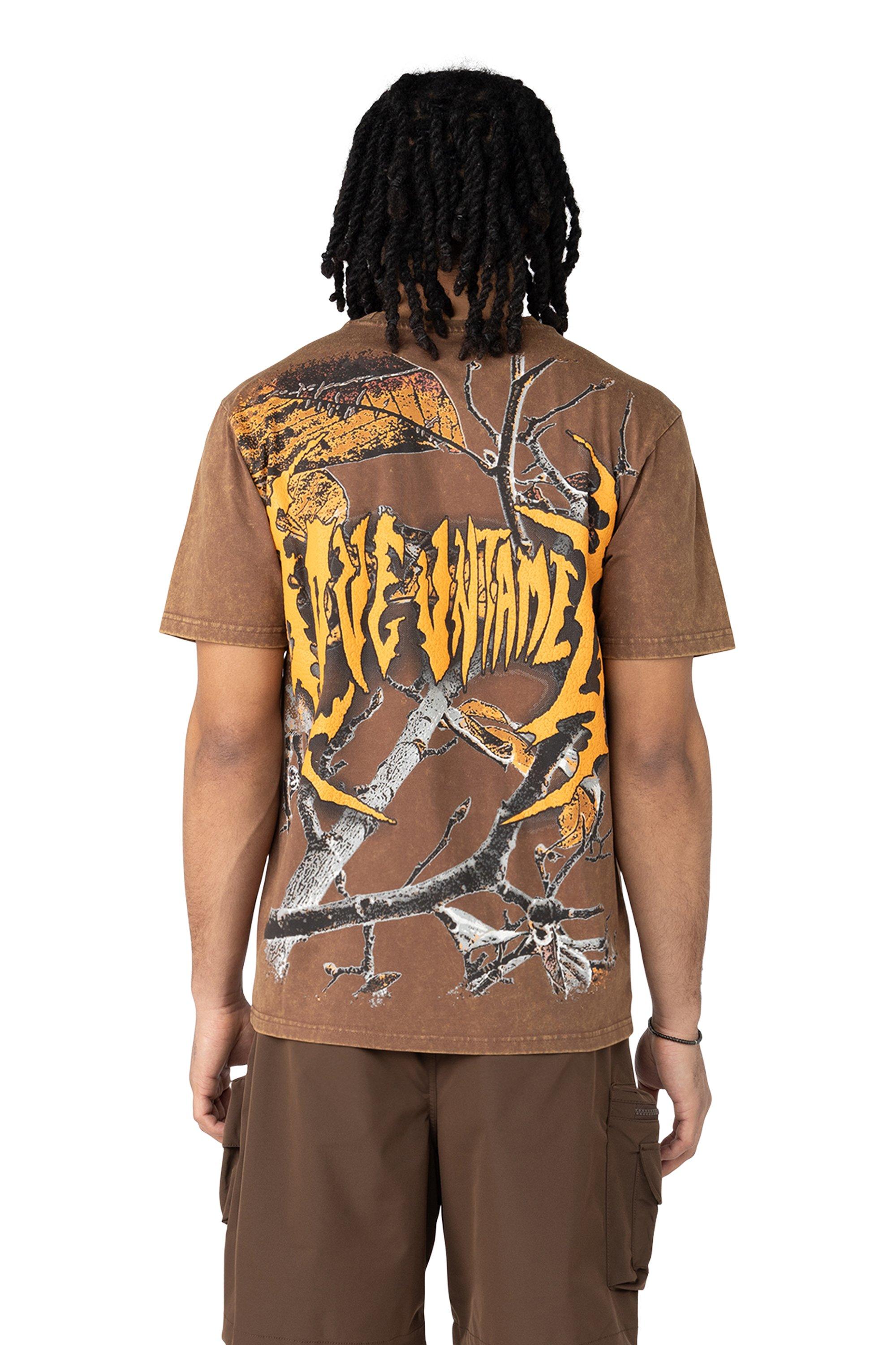 Smoke Rise Men's Snake Skull Tee - Carafe - BROWN Thumbnail View 2