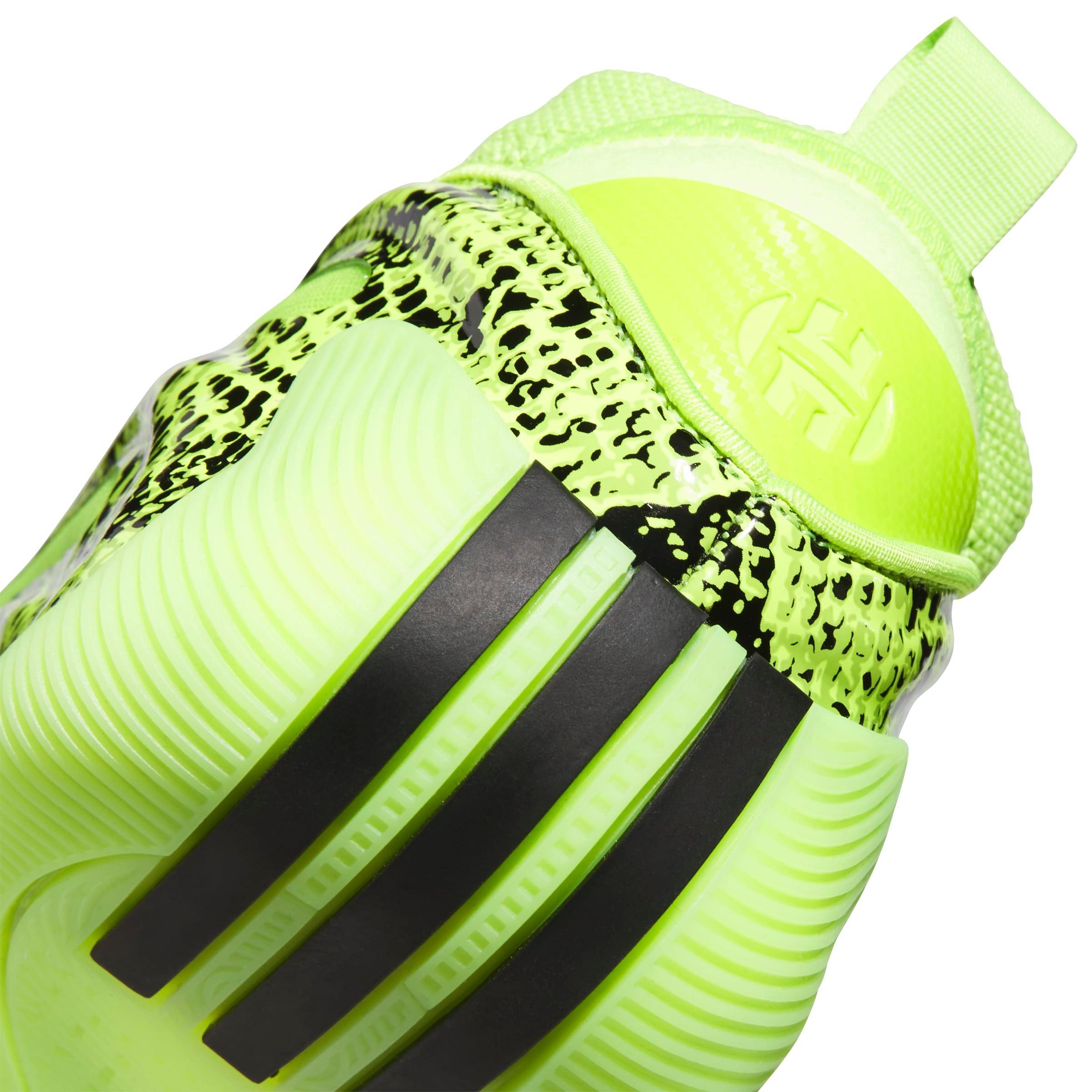 adidas Harden Volume 9 "Snakeskin" Men's Basketball Shoe - SOLAR SLIME/BLACK Thumbnail View 5