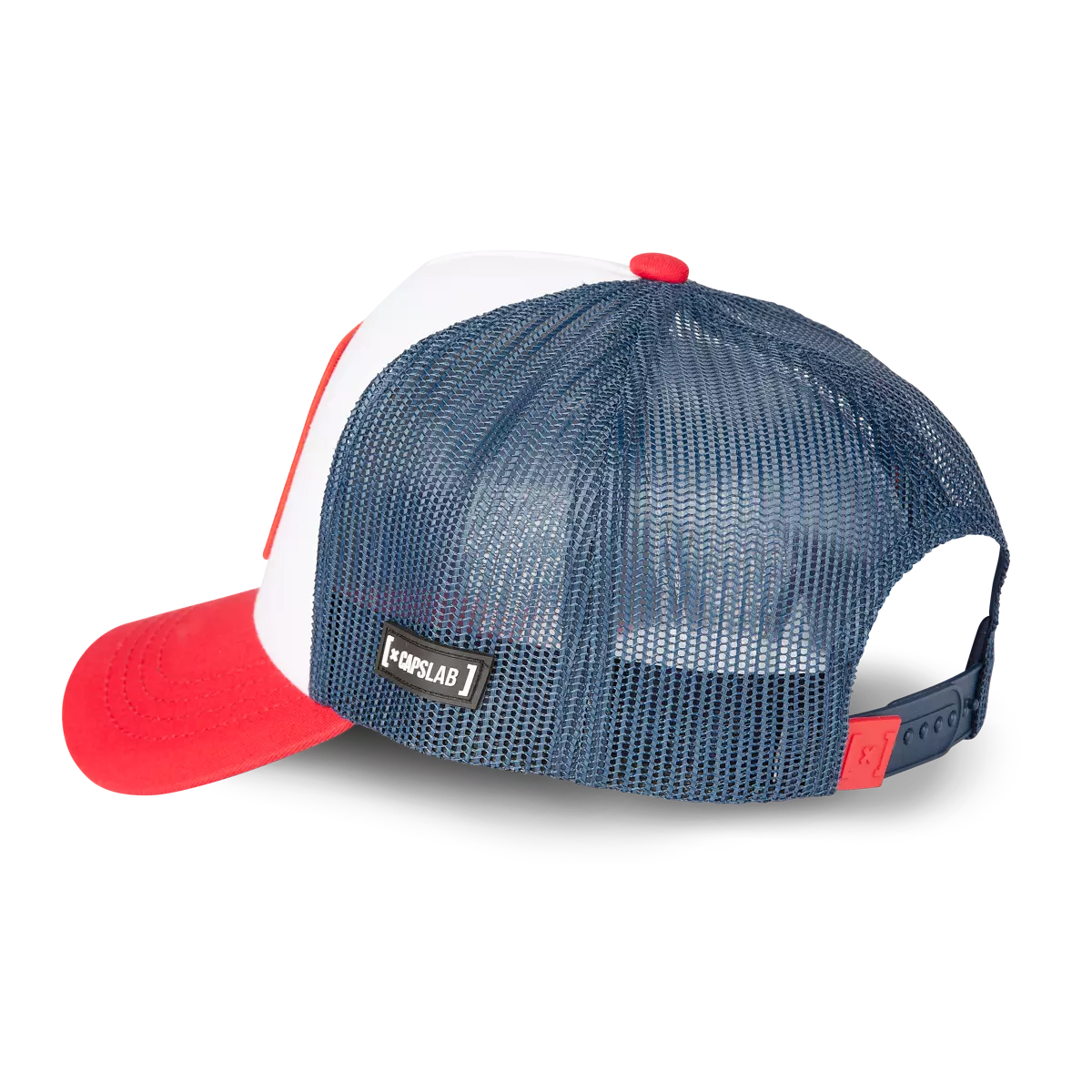 Capslab Cocktail Beer Pong Trucker Snapback Hat-White/Red/Blue - WHITE/RED/BLUE