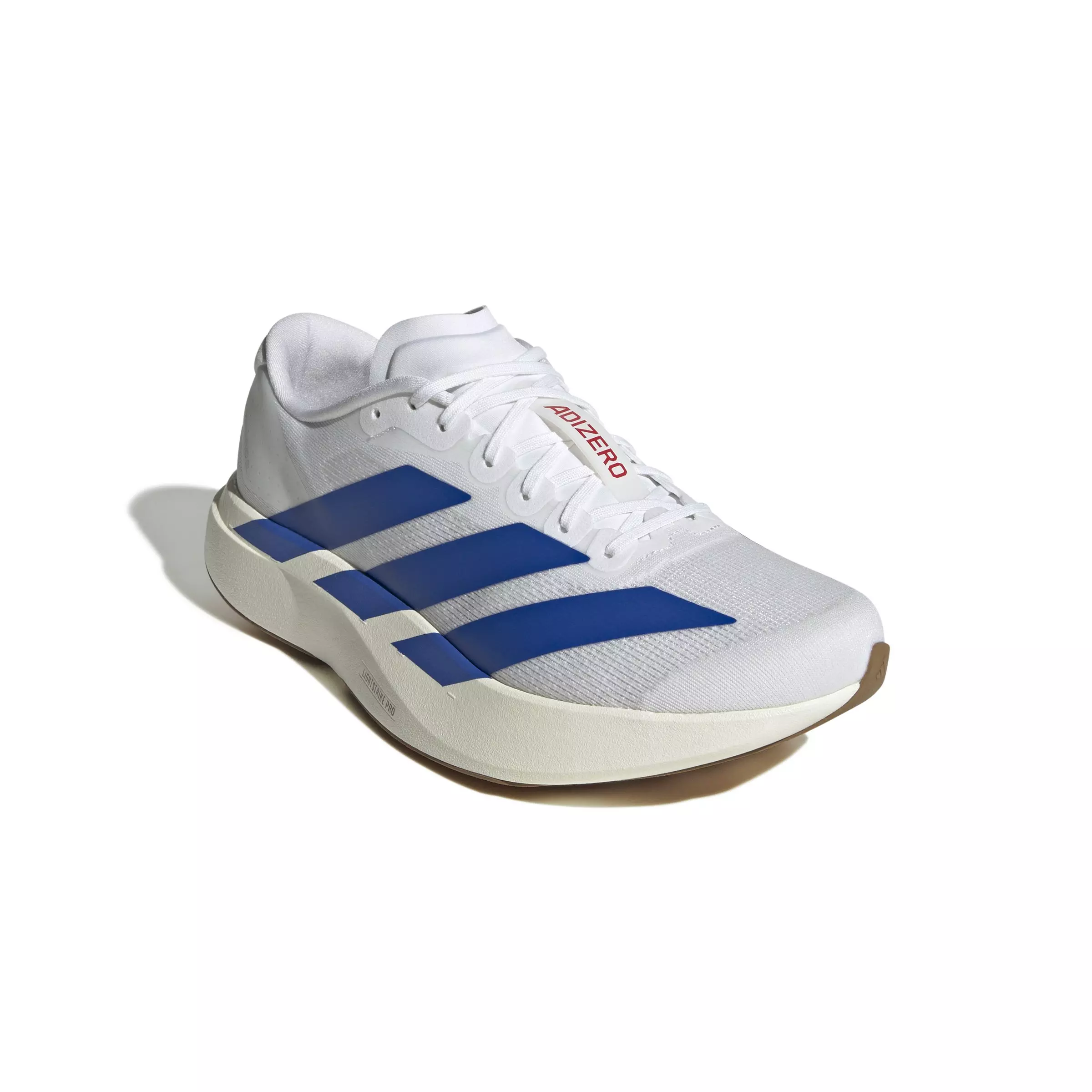 adidas Adizero Evo SL "Ftwr White/Team Royal Blue/Pure Ruby" Men's Running Shoe - WHITE/BLUE