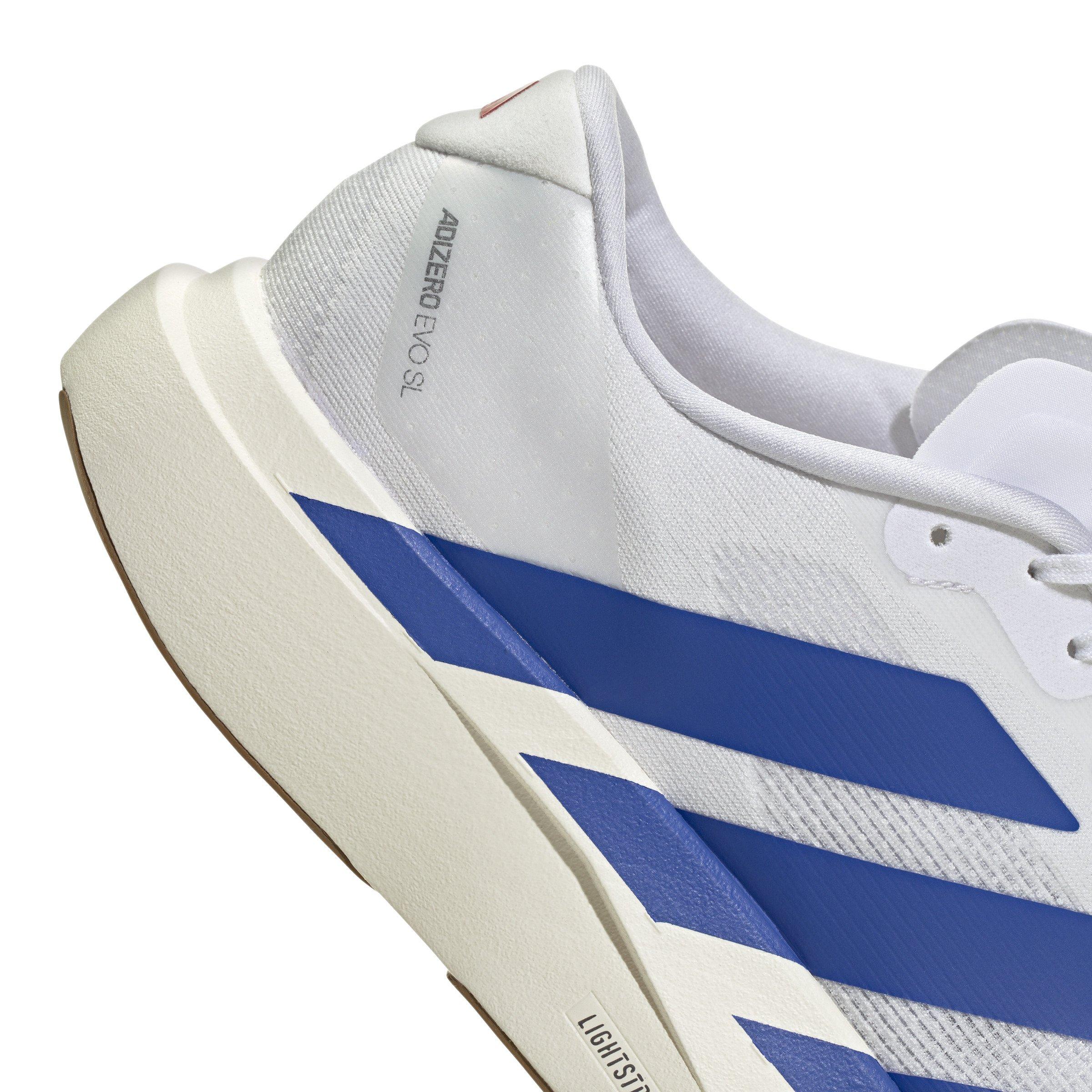 adidas Adizero Evo SL "Ftwr White/Team Royal Blue/Pure Ruby" Men's Running Shoe - WHITE/BLUE Thumbnail View 8