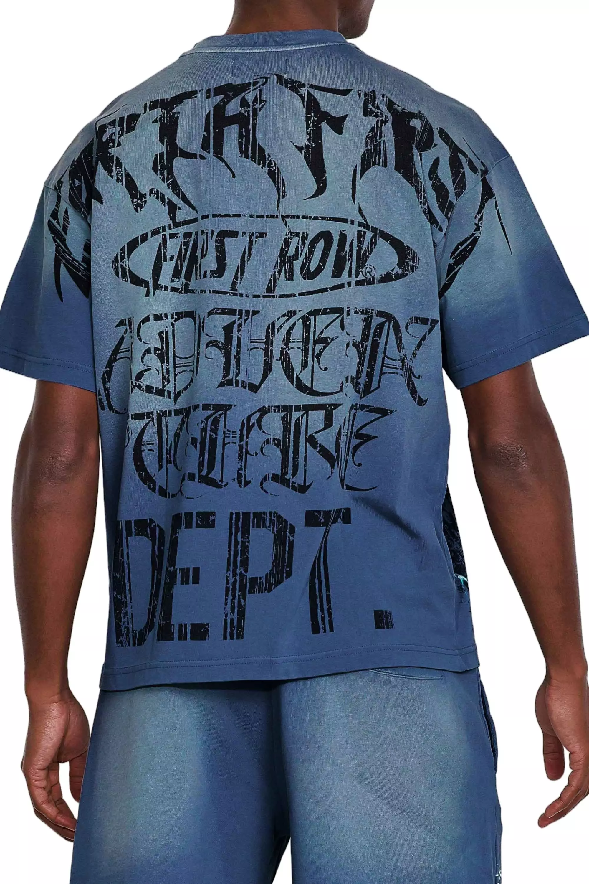 First Row Men's World In Hands Stones Tee - Cool Grey - GREY