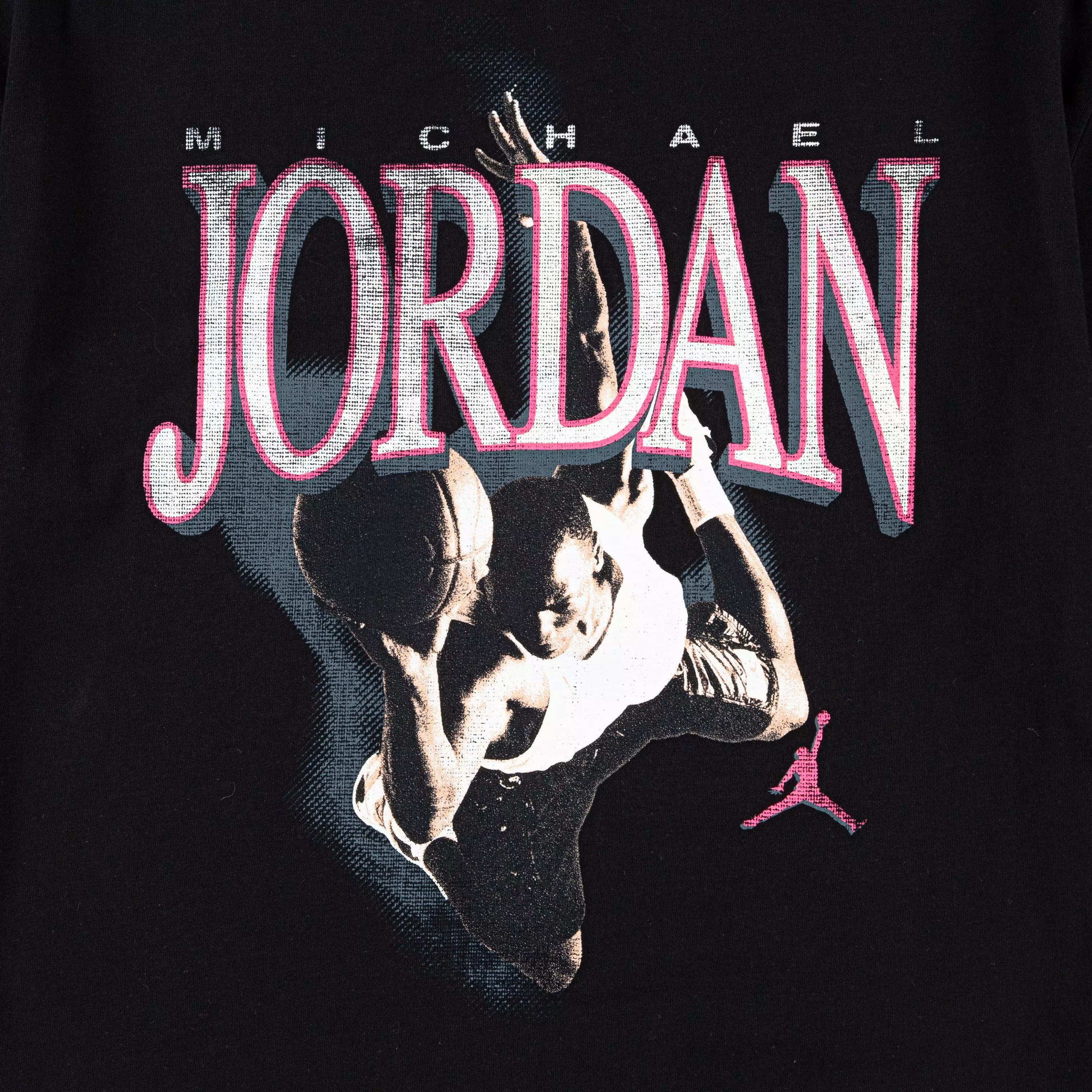 Jordan Big Girls' Soar Oversized Tee - BLACK/PINK